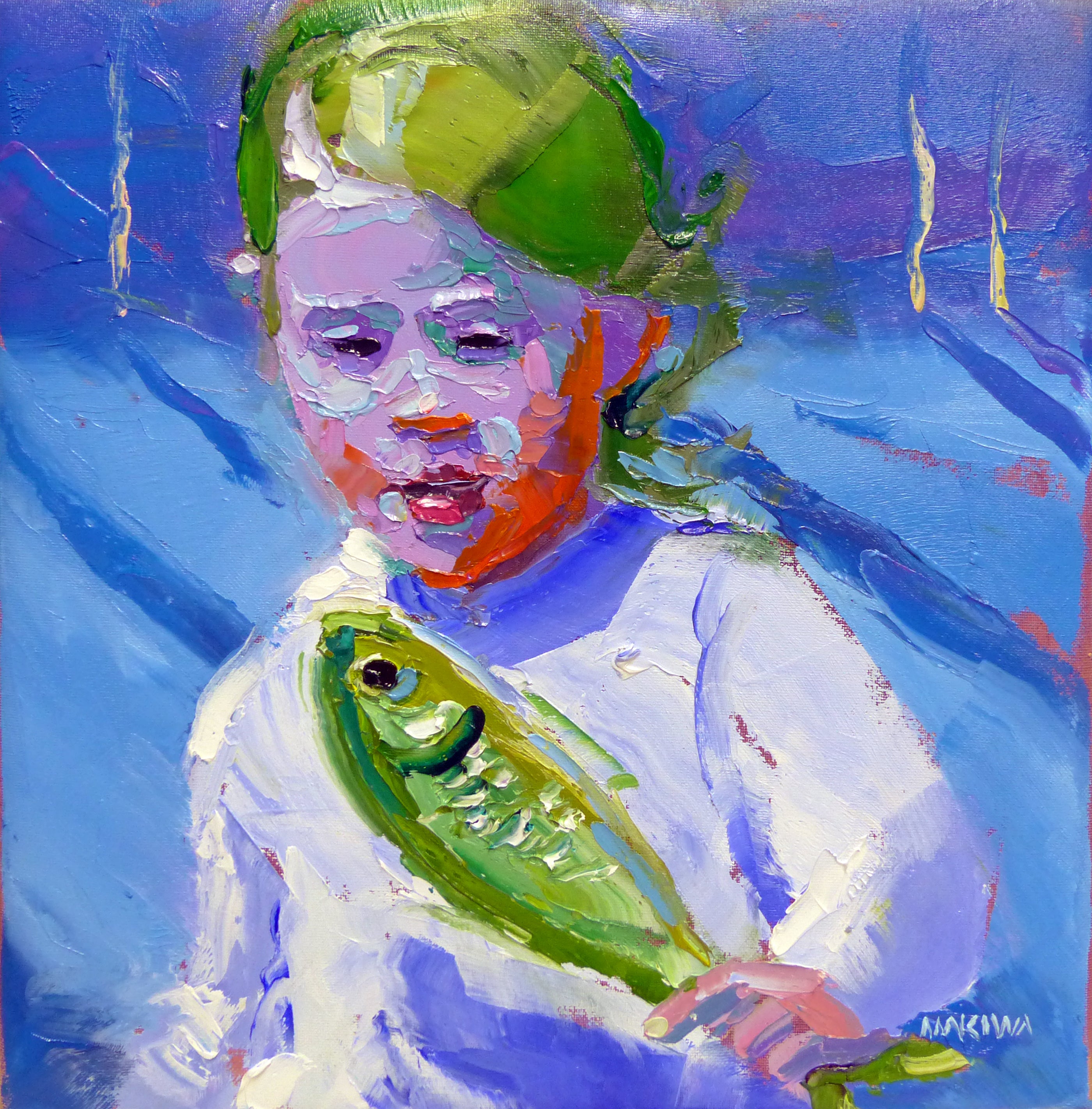 The Fish 25x25cm Oil on Canvas