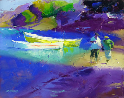 The Fisherman's Wife 56x71cm Oil On Canvas