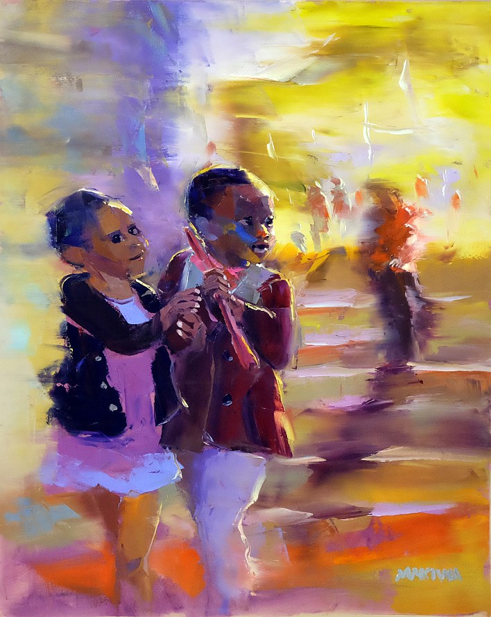 The Flute 100x80cm Oil on Canvas