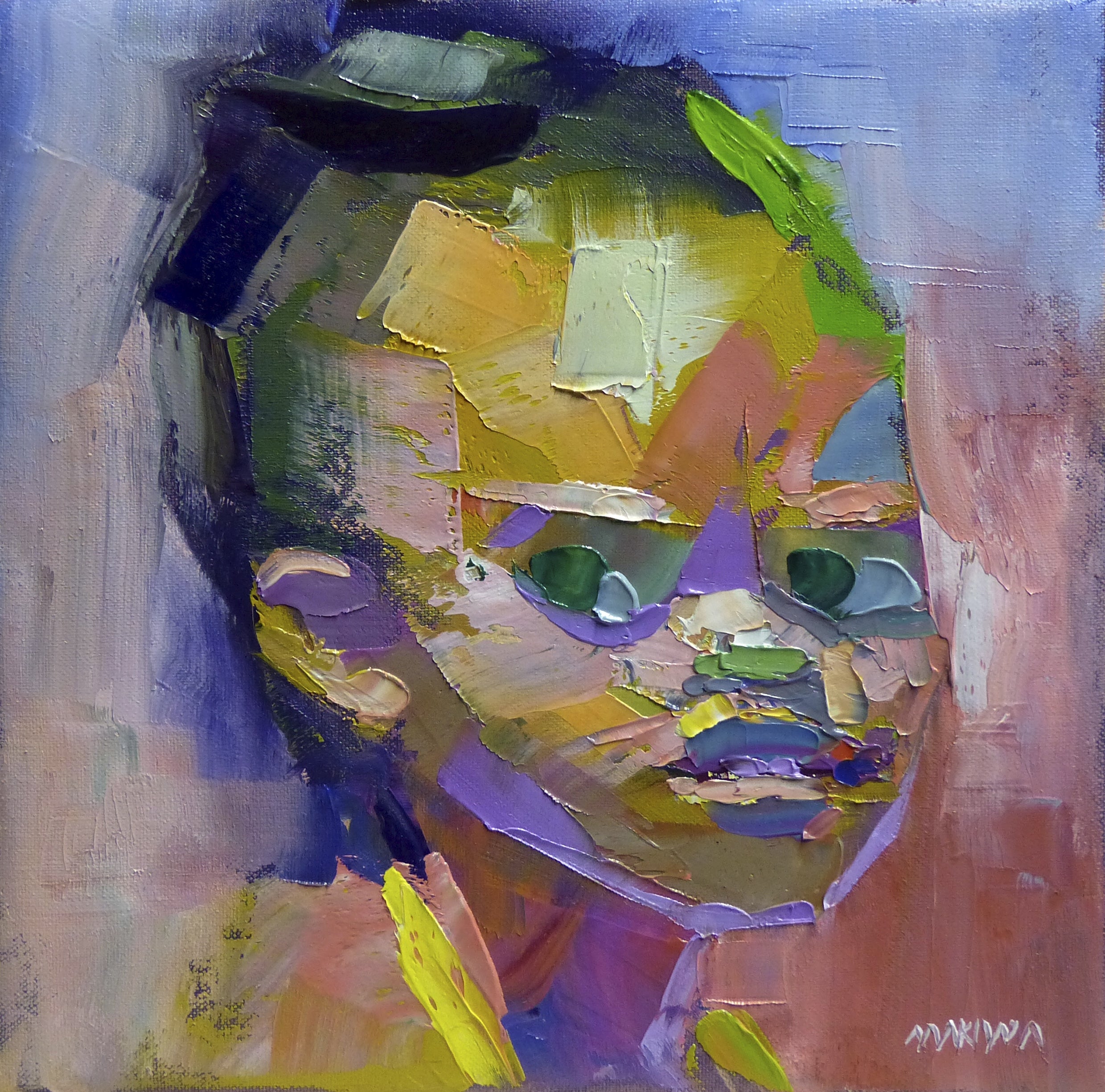 The Girl in Yellow 20x20cm Oil on Canvas