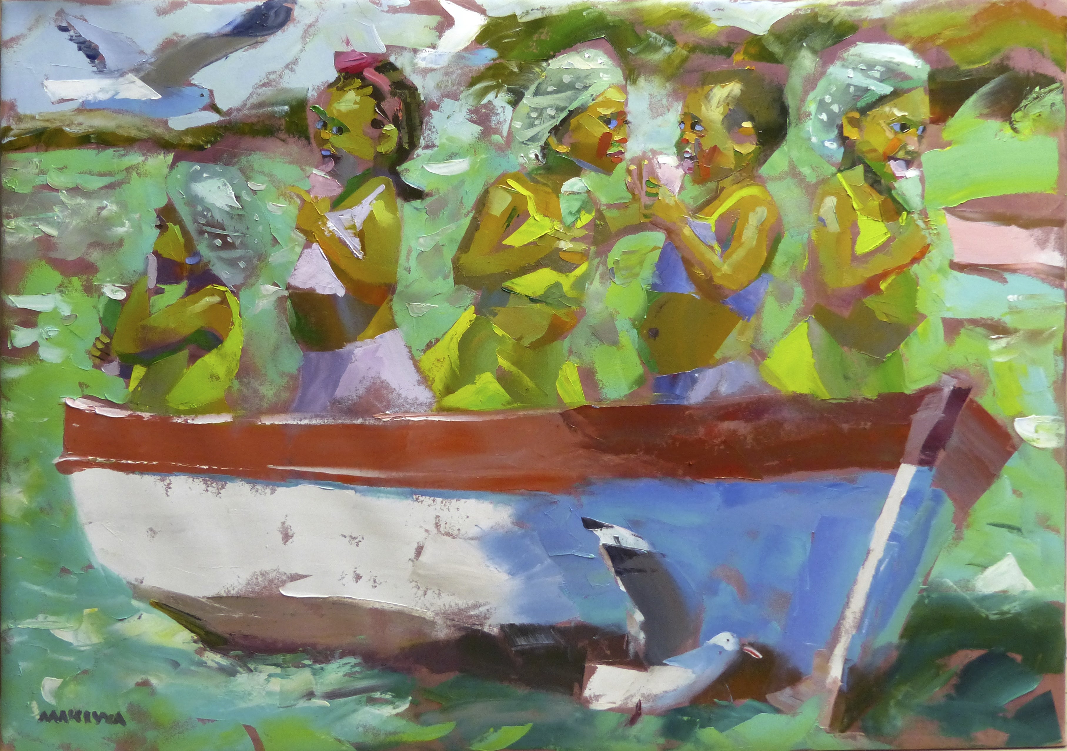 The Ice Cream Boat 100x140cm Oil on Canvas