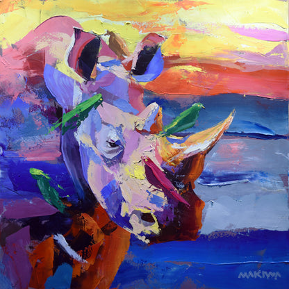 The Last Watcher 80x80cm Acrylic On Canvas