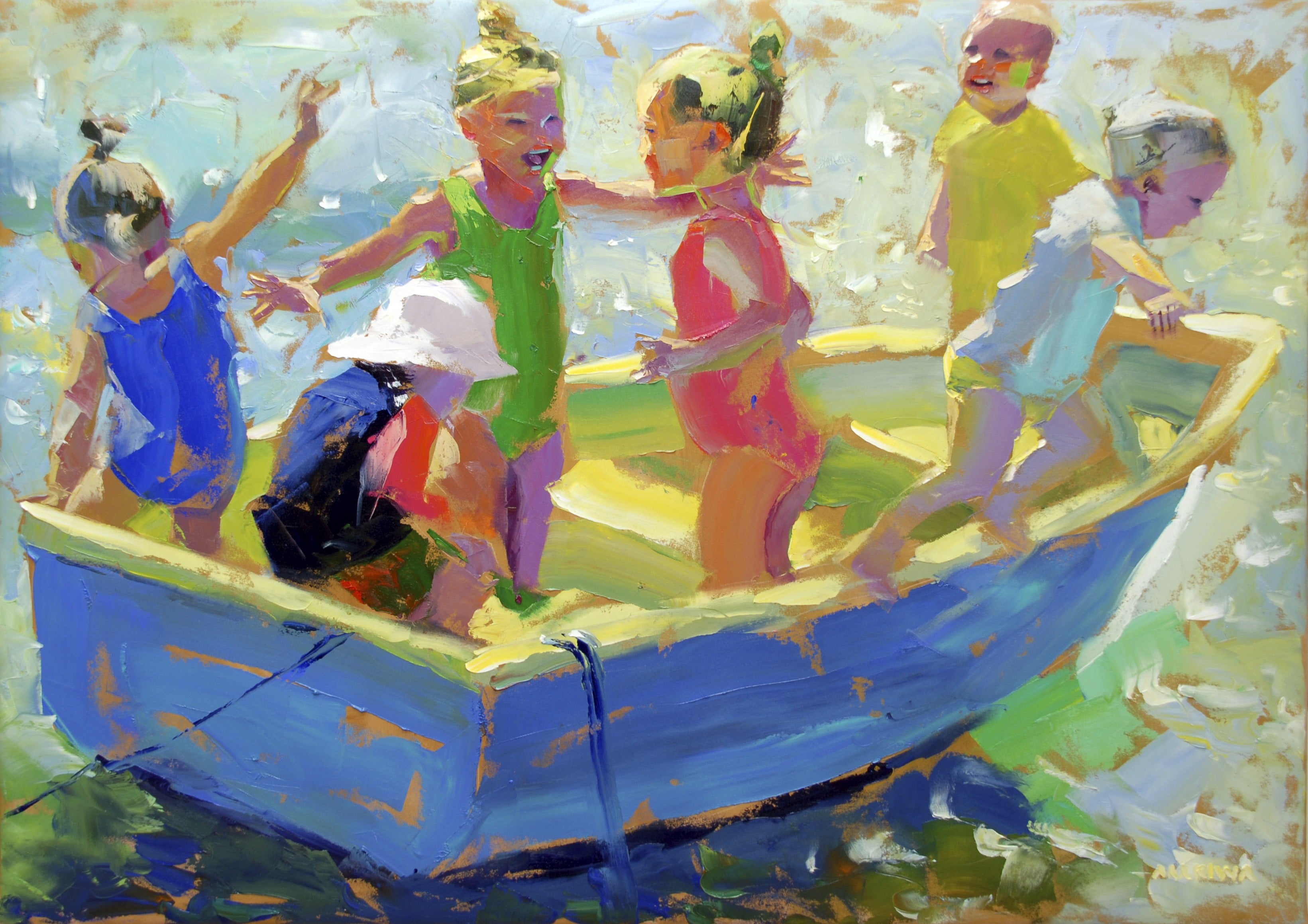 The Little Boat 100x140cm Oil on Canvas