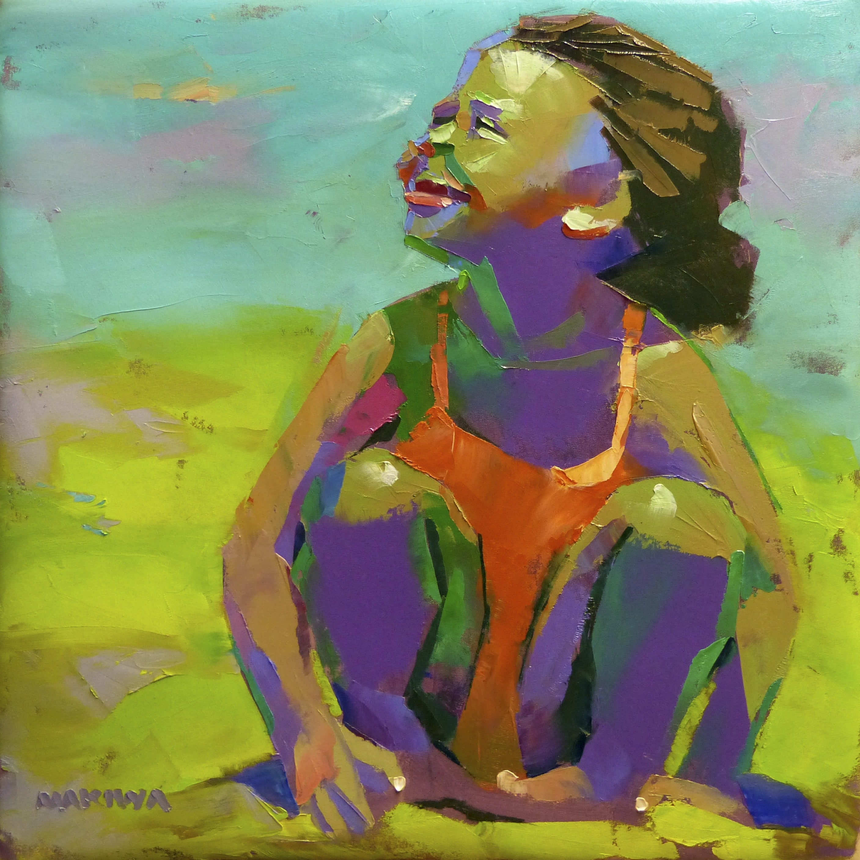 The Little Girl 55x55cm Oil on Canvas