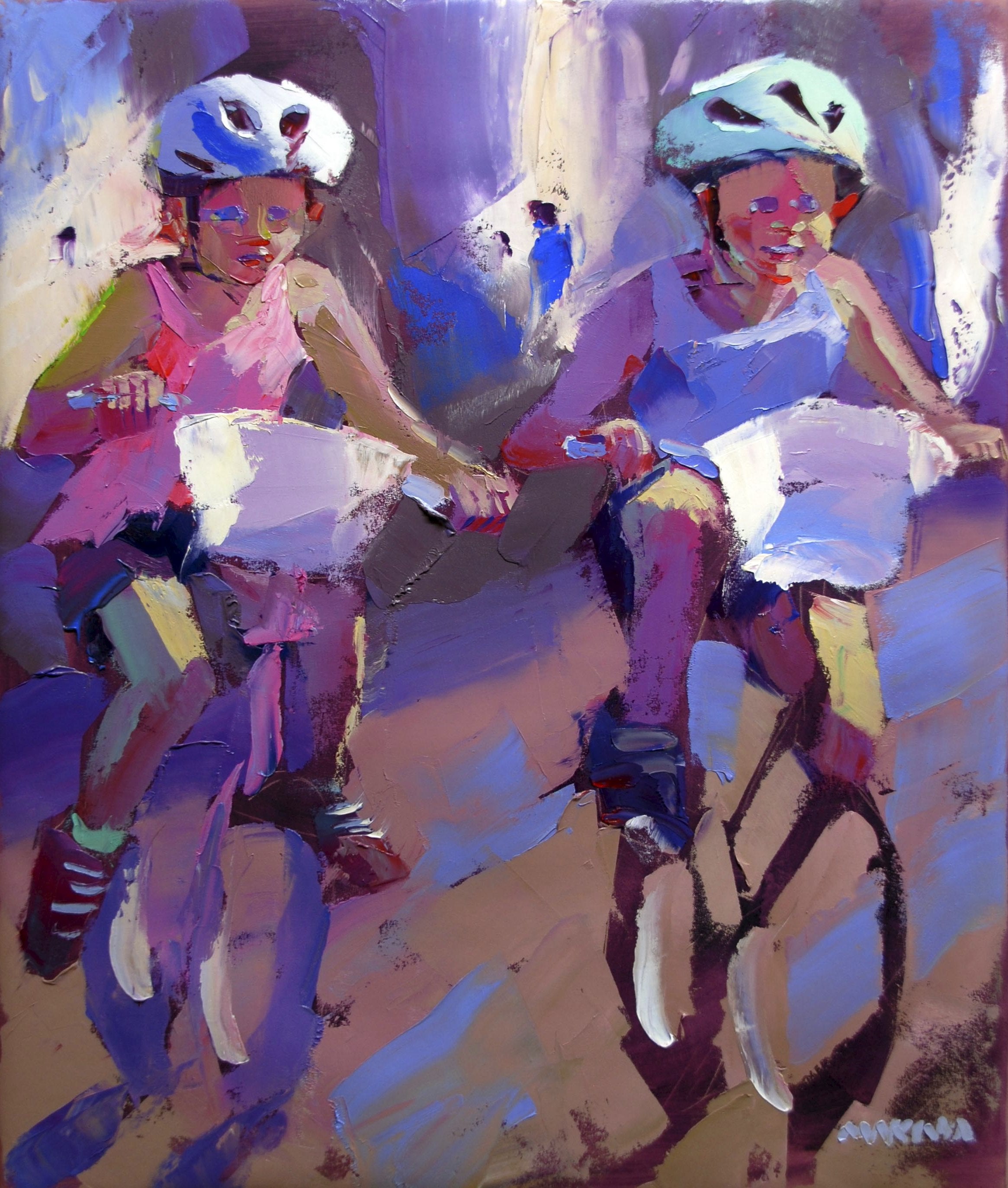 The Little Riders 71x56cm Oil on Canvas