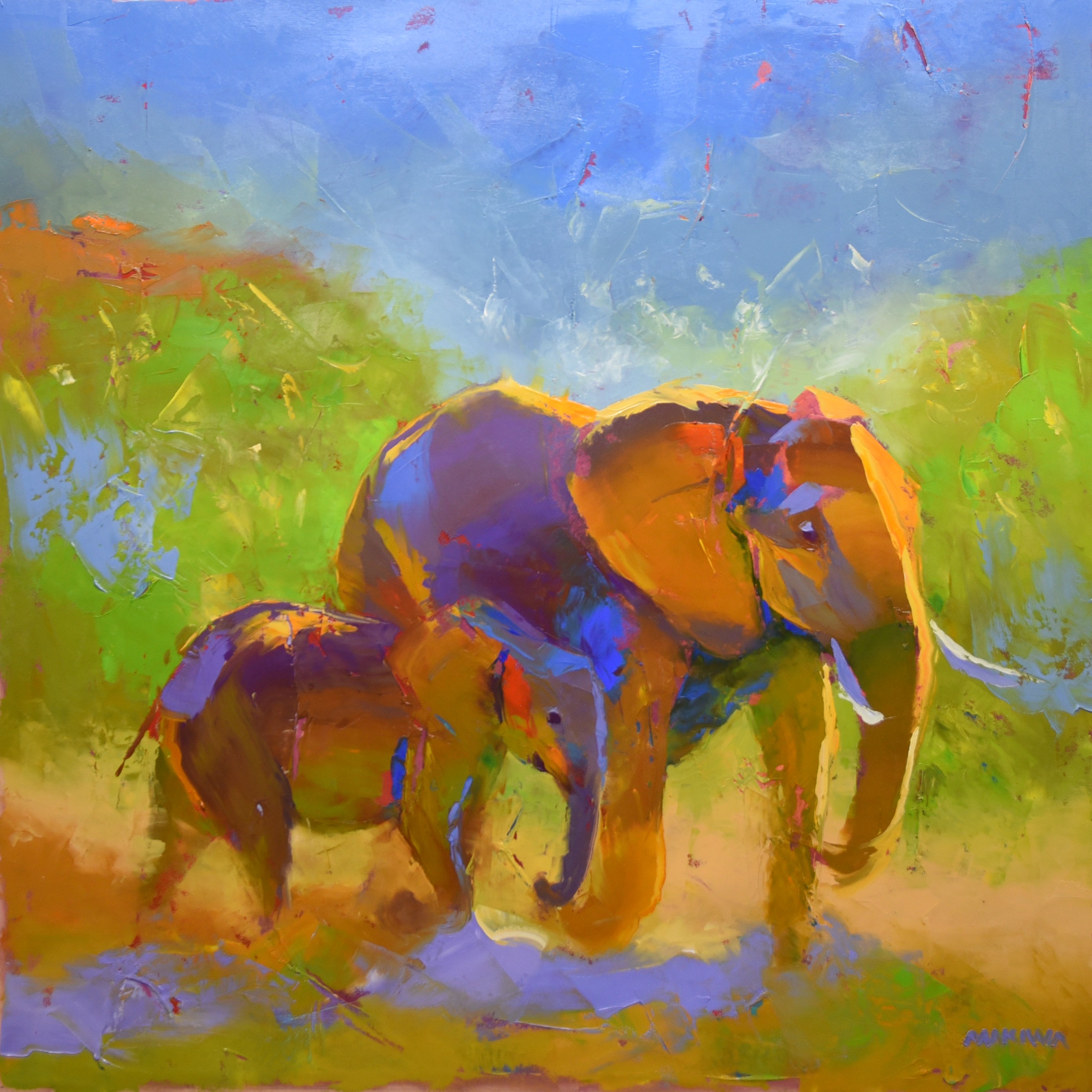 The Long Walk Home 80x80cm Oil On Canvas