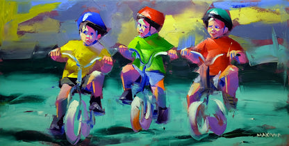 The Naughty Ones 60x120cm  Oil on Canvass