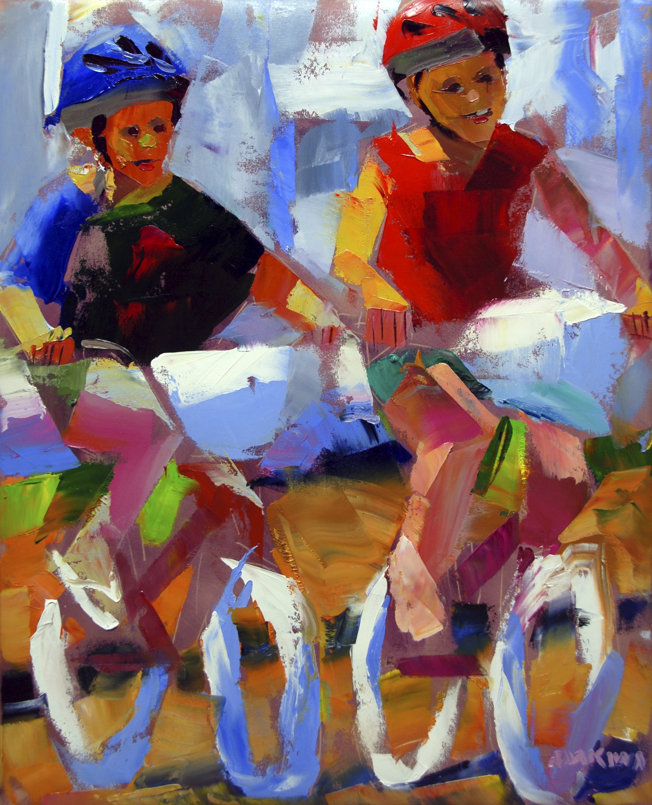 The New Bicycles 71x56cm Oil on Canvas