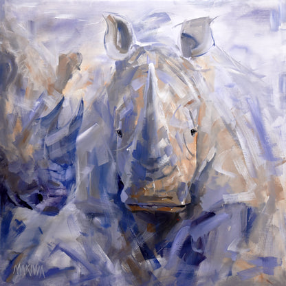 The Quiet March 55x55cm Acrylic On Canvas