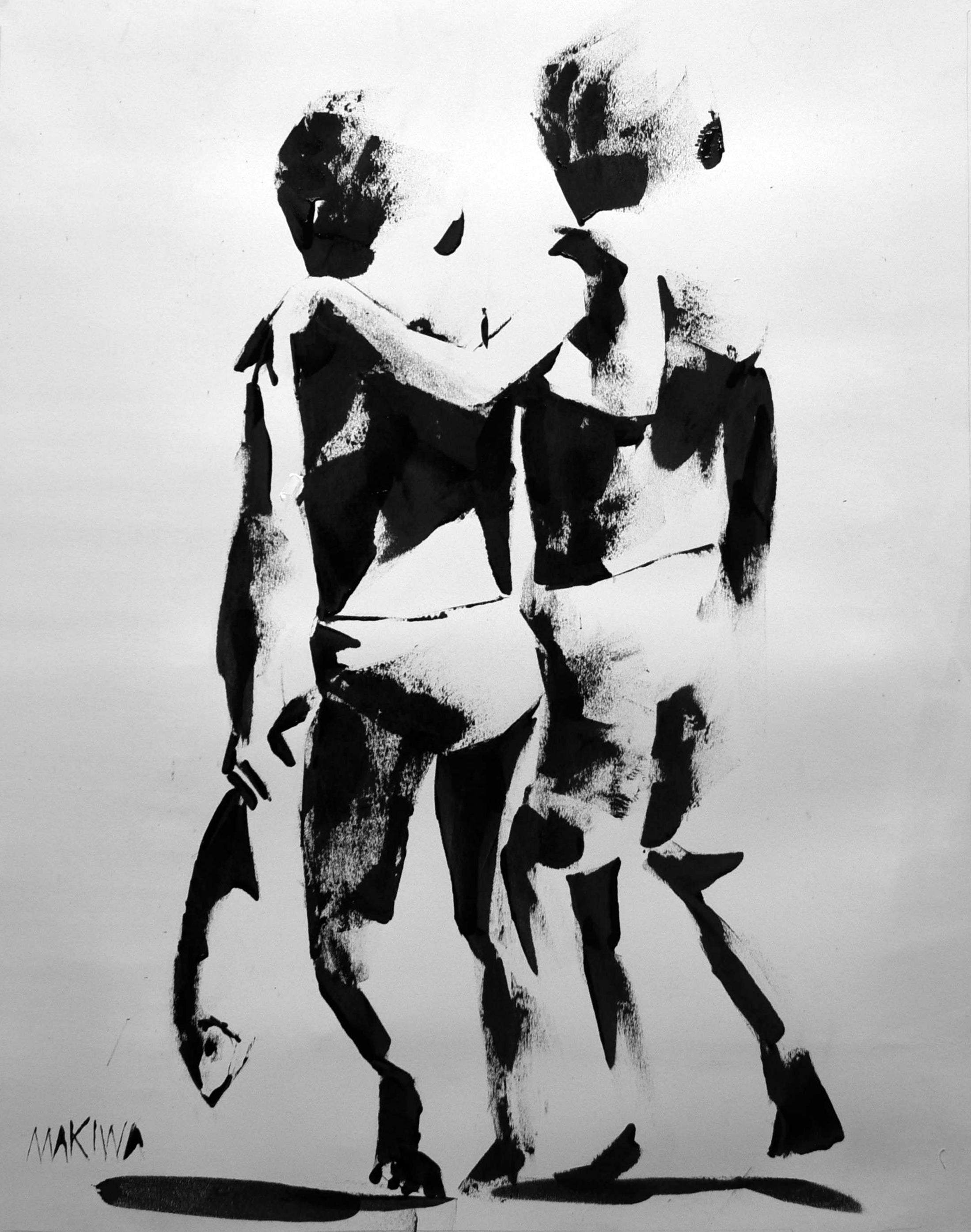 The Quiet Pact 71x56cm Acrylic On Canvas