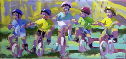 The Race 2 80x170cm Oil On Canvas