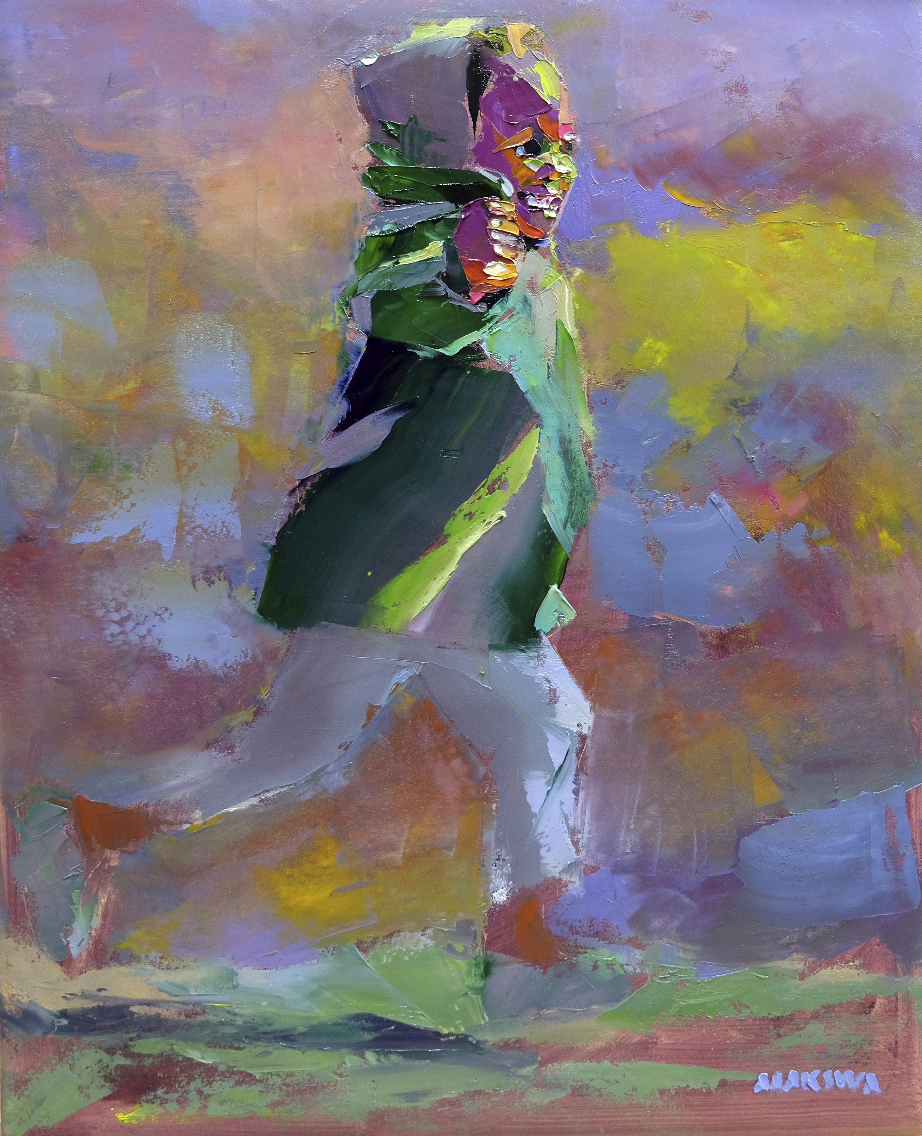 The Running Kid  56x71cm Oil on Canvas