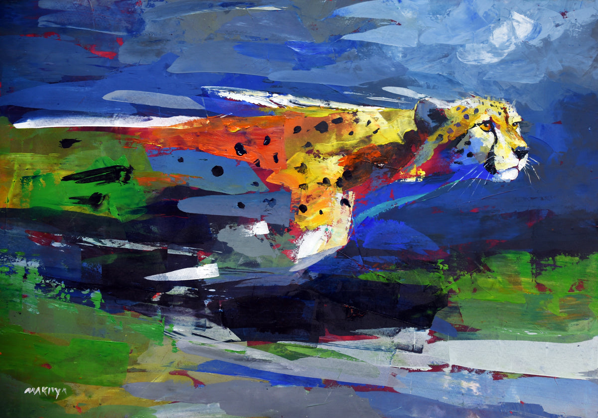 The Silent Sprint 70x100cm Acrylic On Canvas