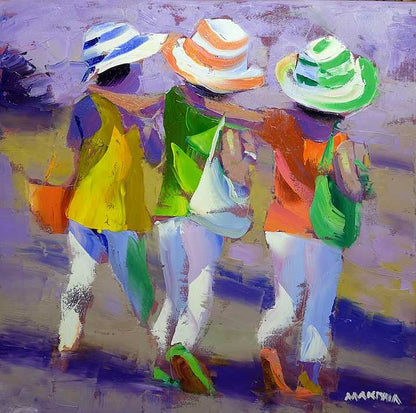 The Trio 80x80cm   Oil on Canvas