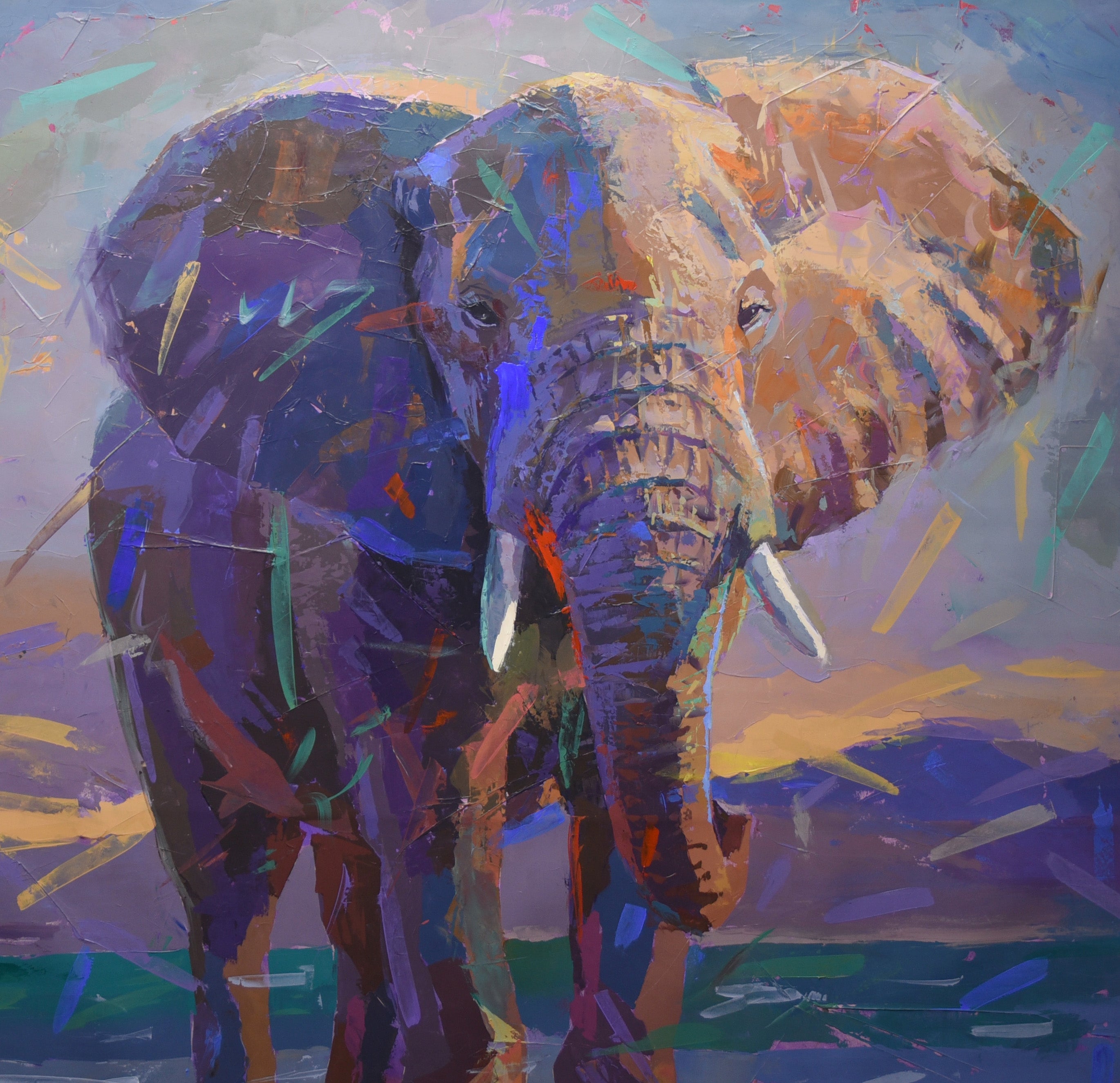 The Twilight Wanderer 115x115cm Acrylic on Canvas