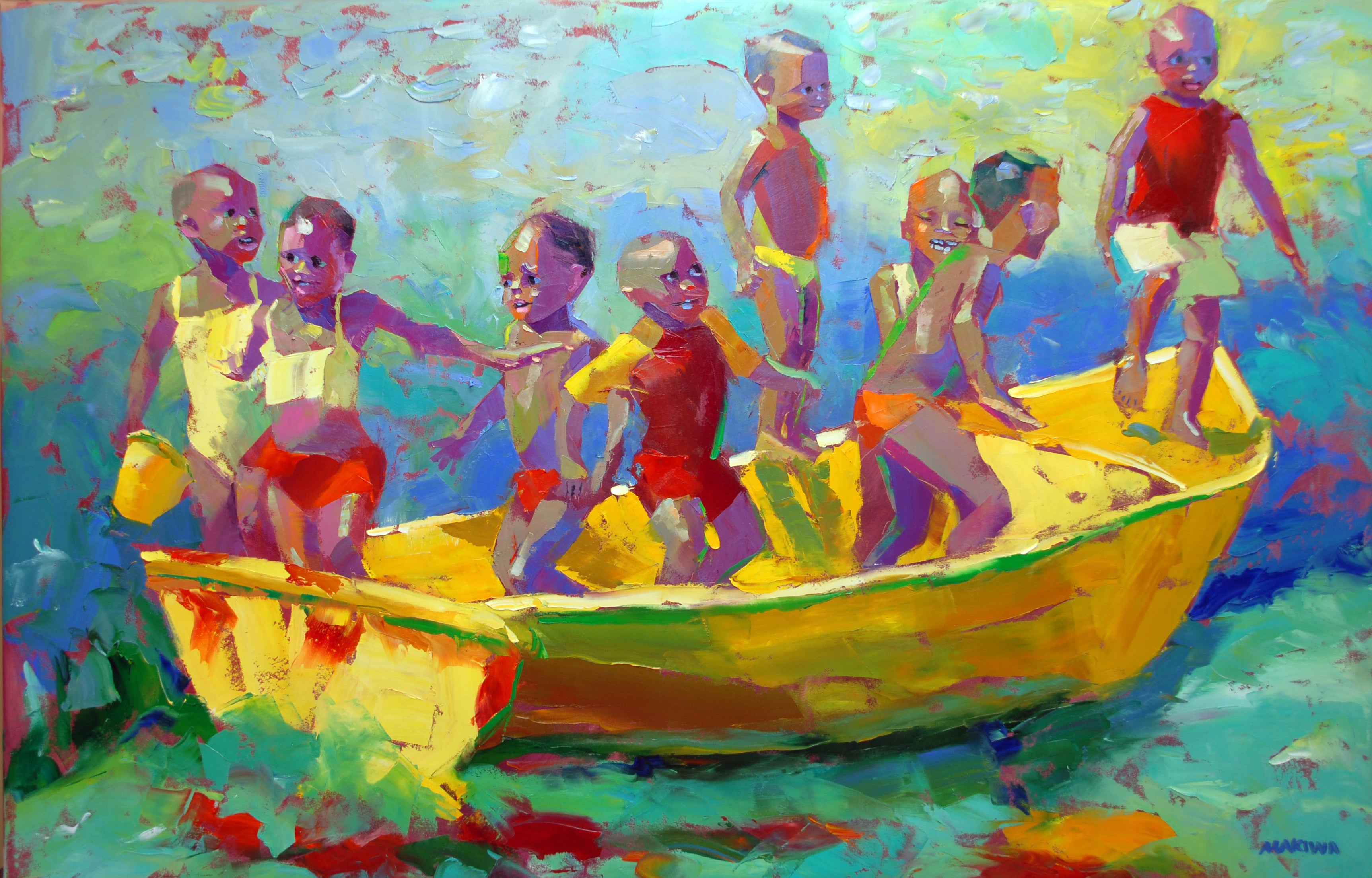 The Yellow Boat2 120x180cm  Oil on Canvas