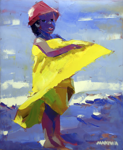 The Yellow Towel 71x56cm Oil on Canvas