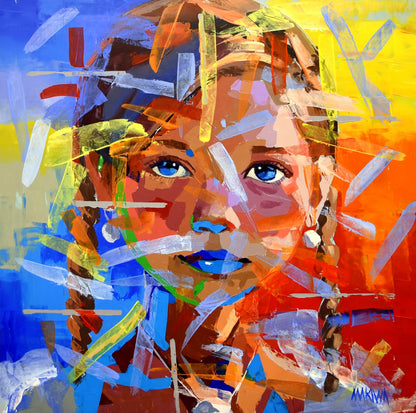 Day Dreamer (1) 100x100cm Acrylic on Canvas