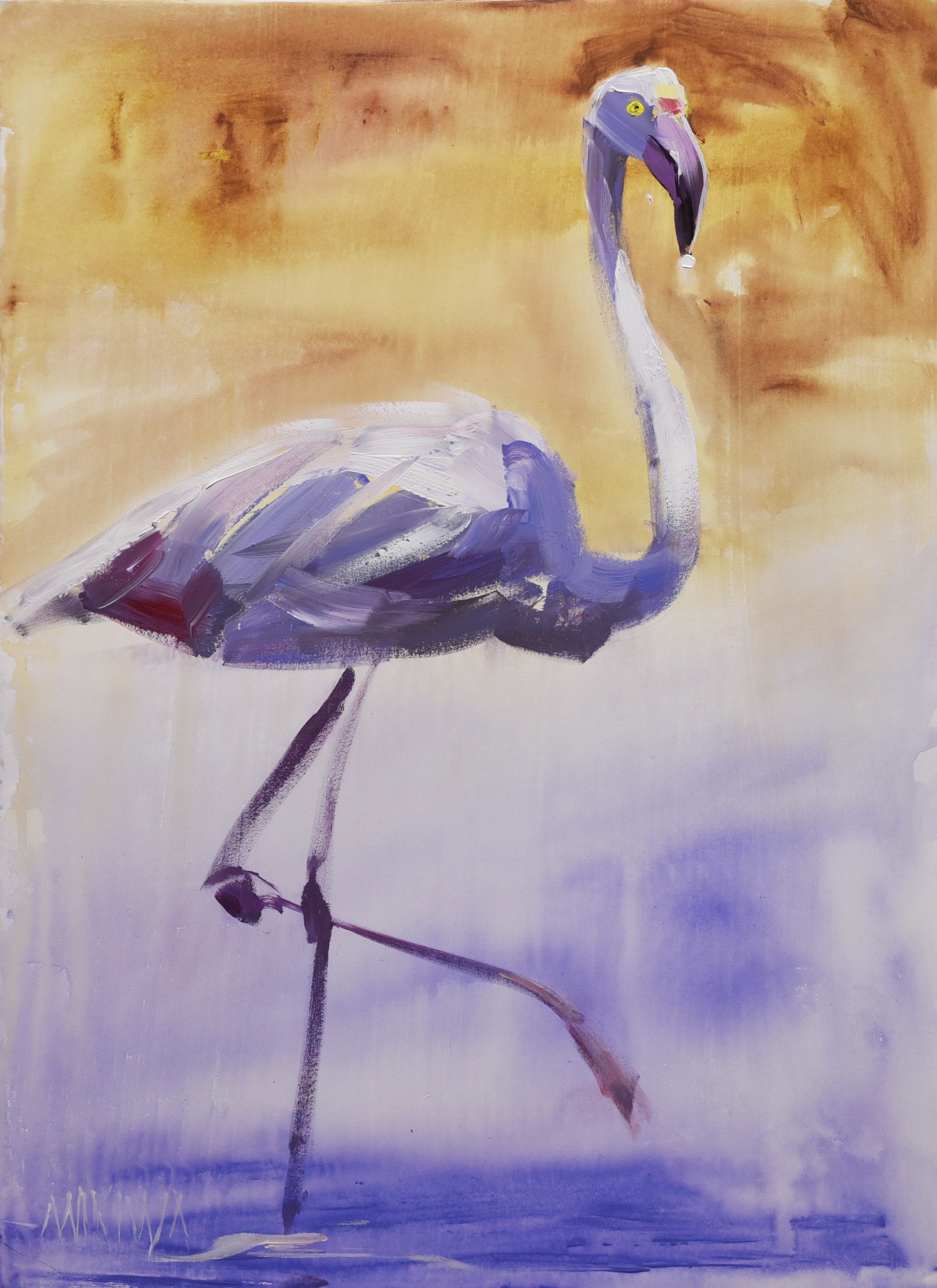 Twilight Stride 55x40cm  Acrylic On Canvas