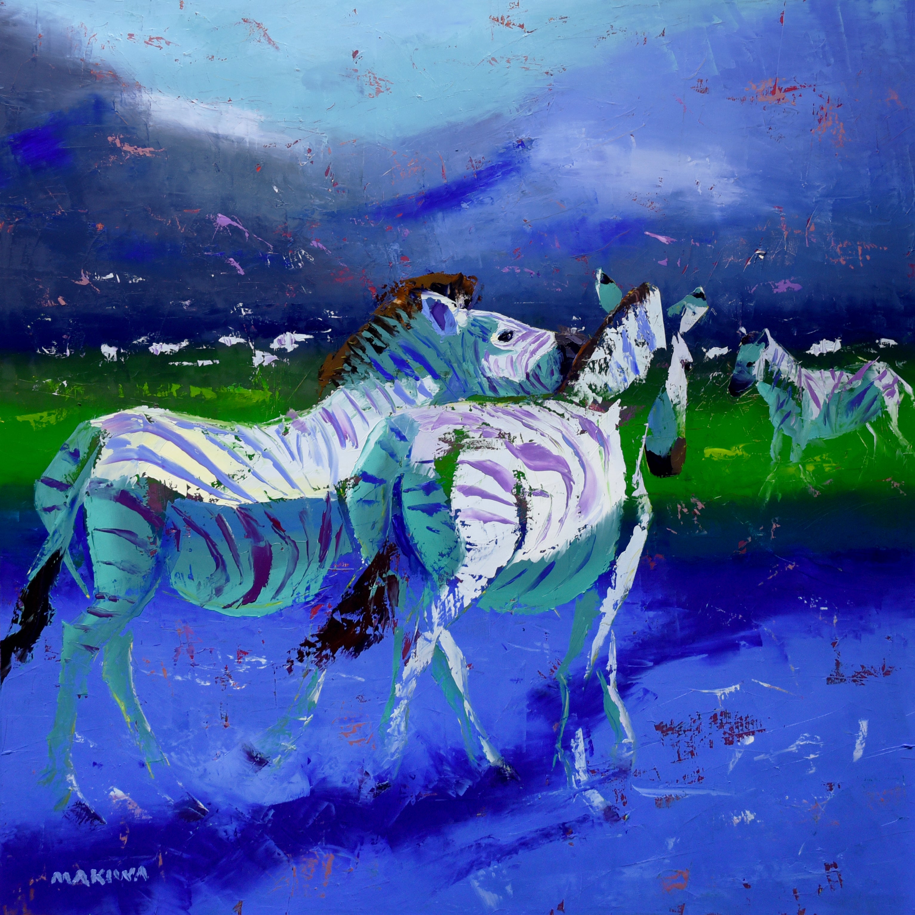 Twilight Whispers100x100cm Oil On Canvas