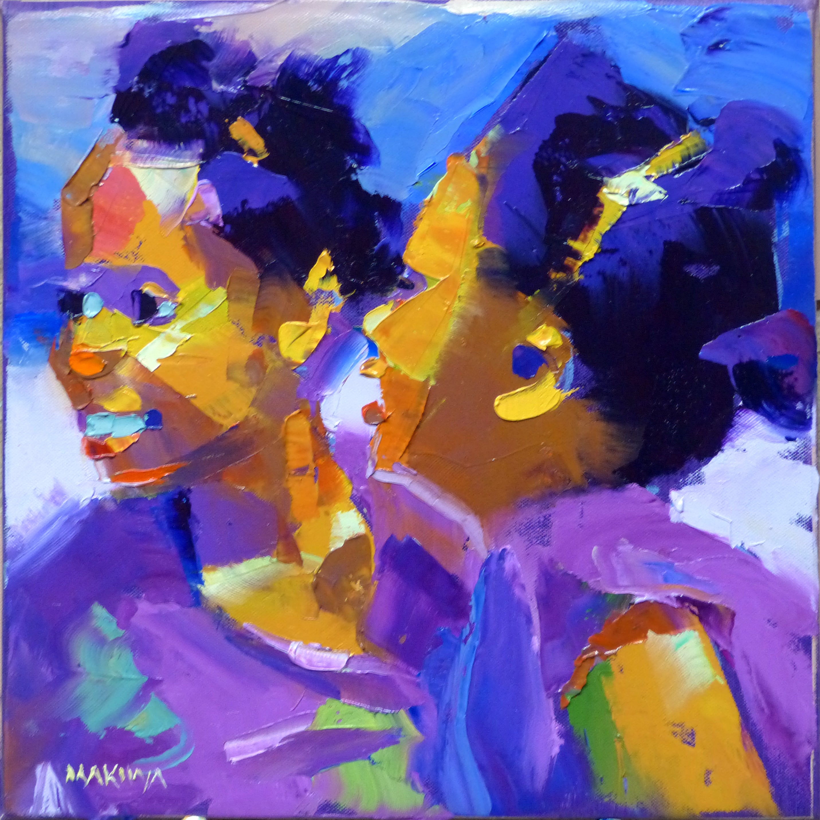 Twins 25x25cm Oil on Canvas