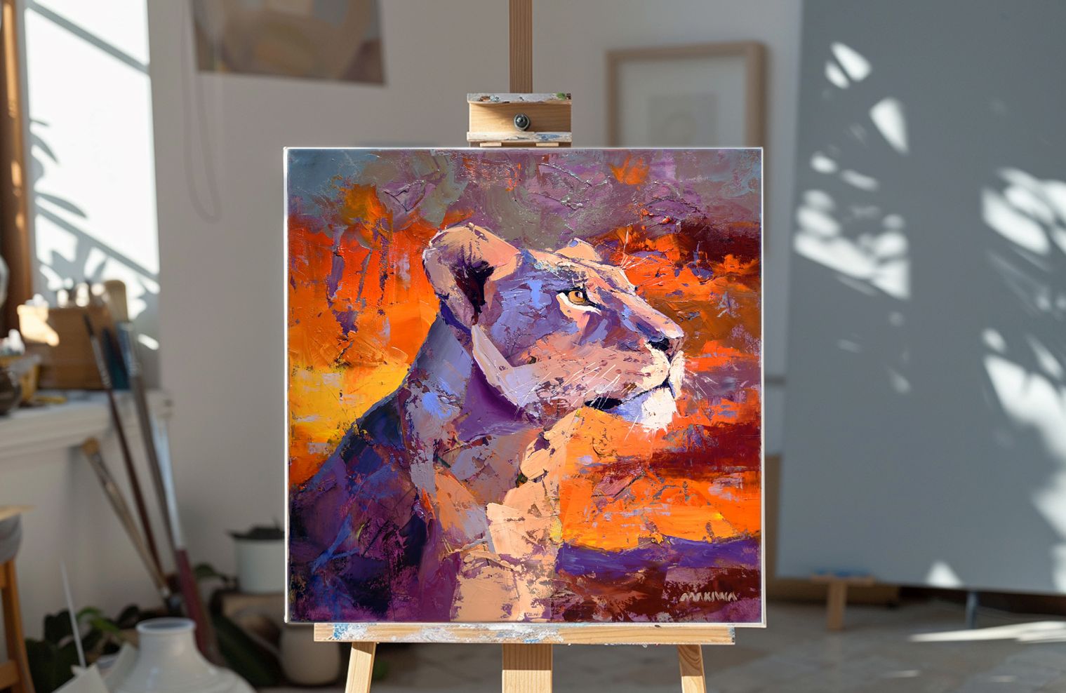 The Fire Within 55x55cm Oil On Canvas