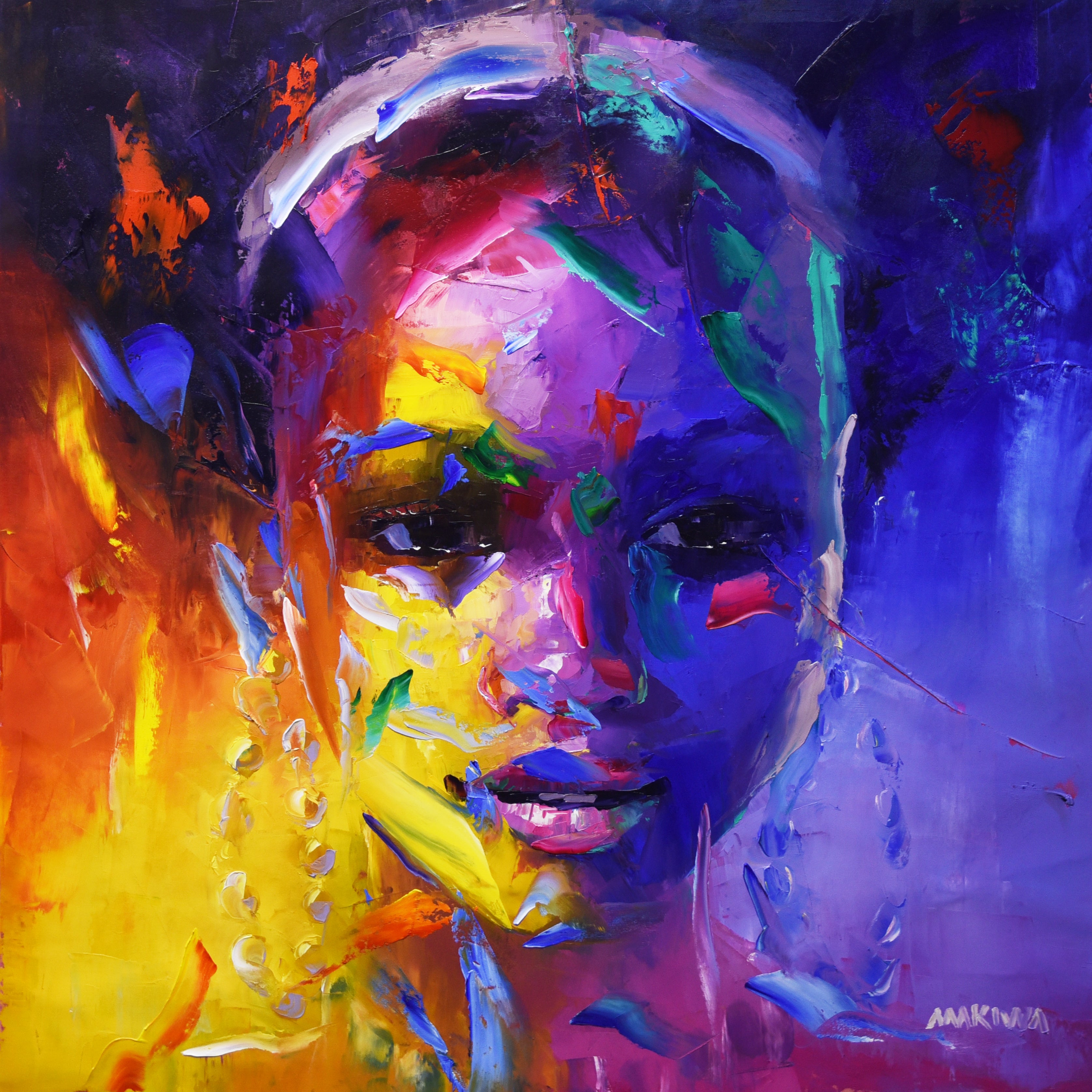 Voice of Colour  80x80cm Oil On Canvas