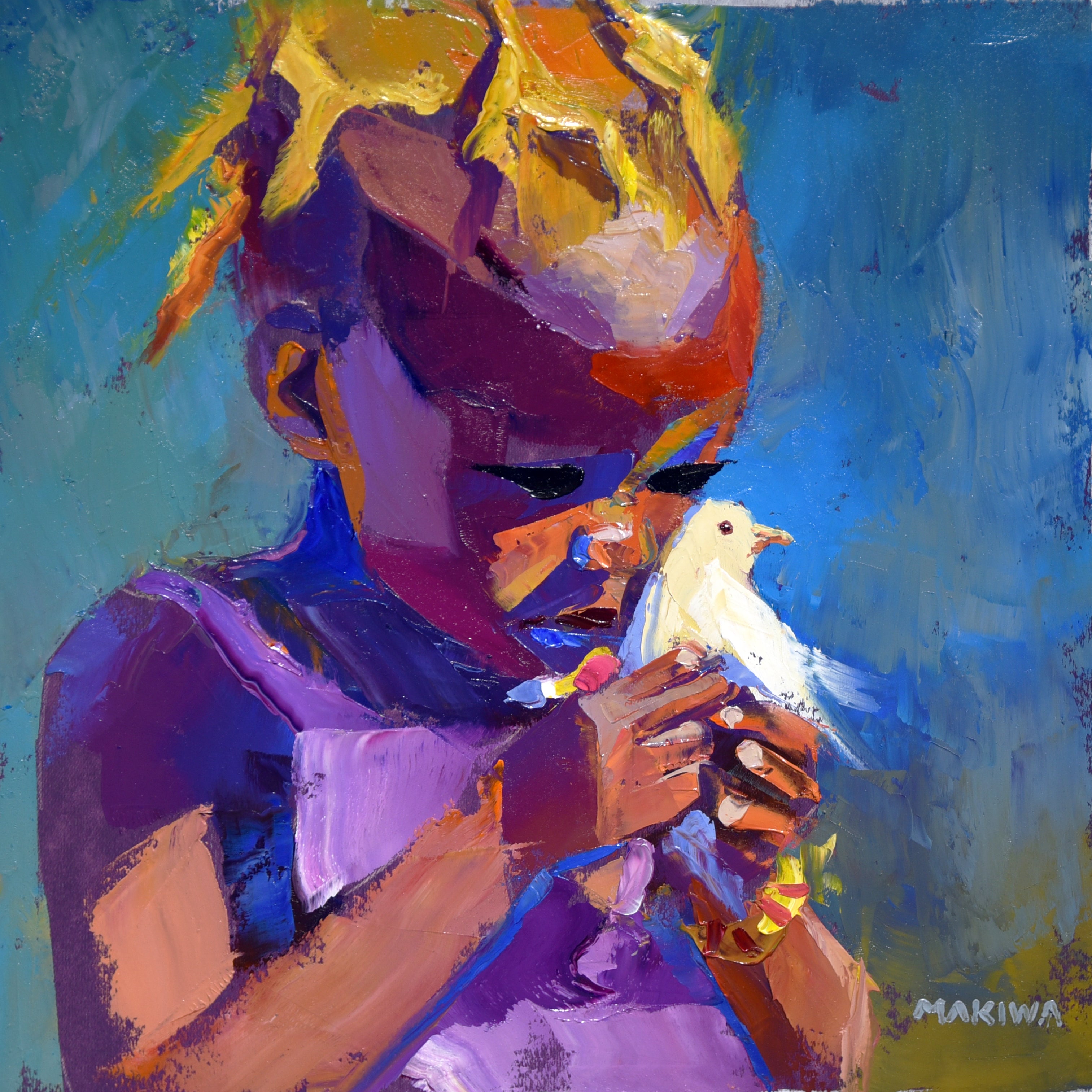What the Dove Remembered 35x35cm Oil On Canvas
