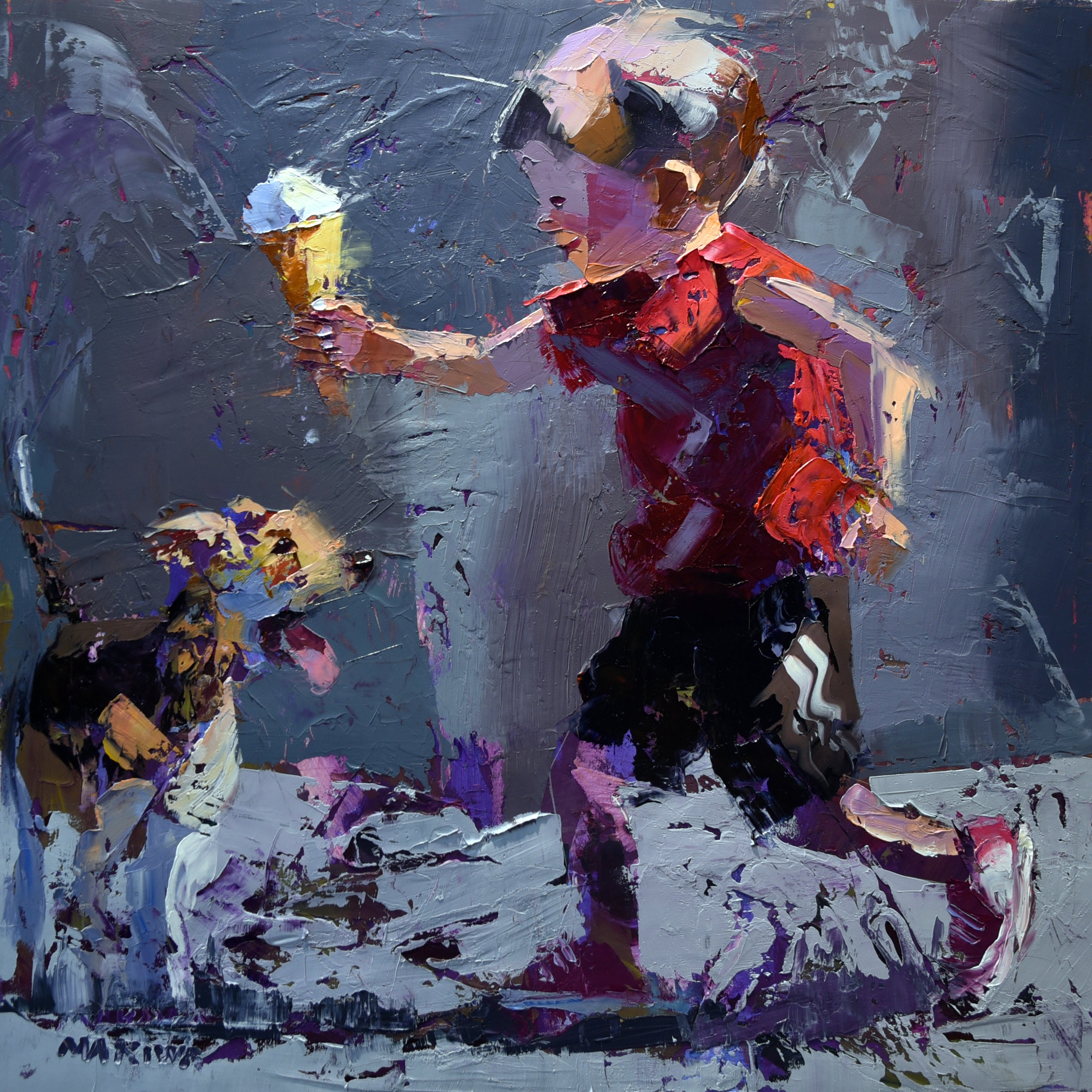 Where Trust Begins 55x55cm Oil On Canvas