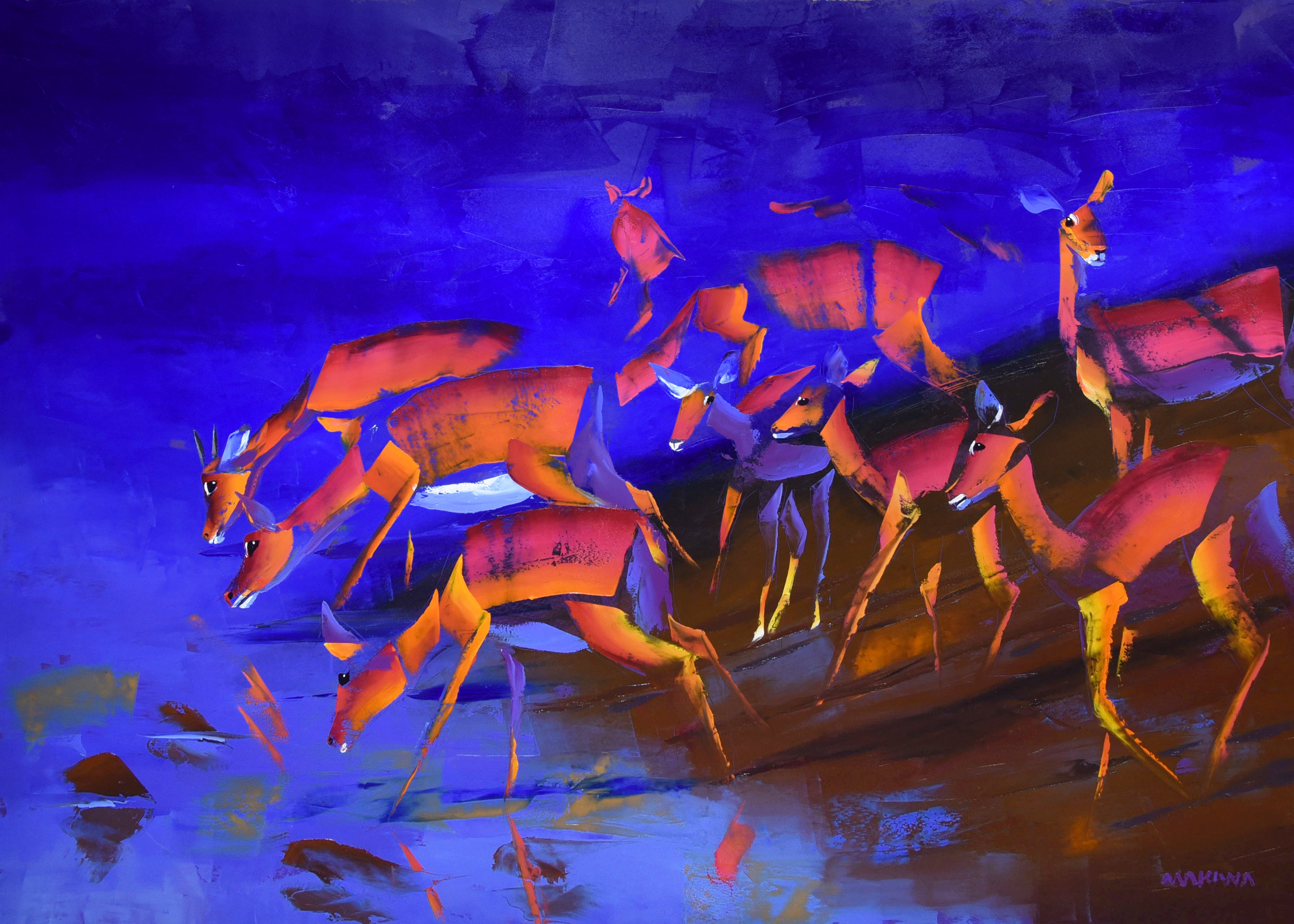 Where the River Watches Back 100x140cm Oil On Canvas