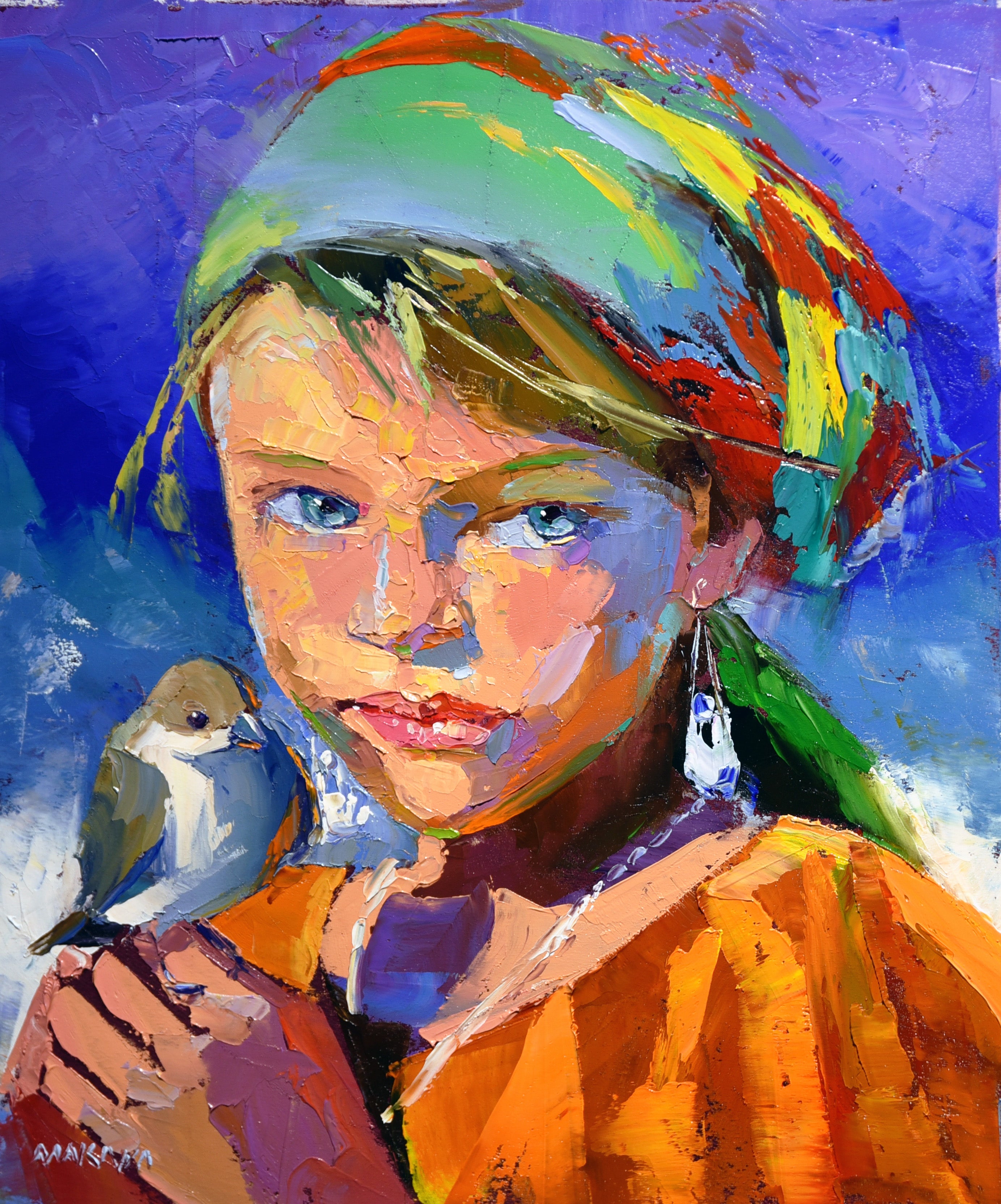 Whisper of Wings 30x25cm Oil On Canvas