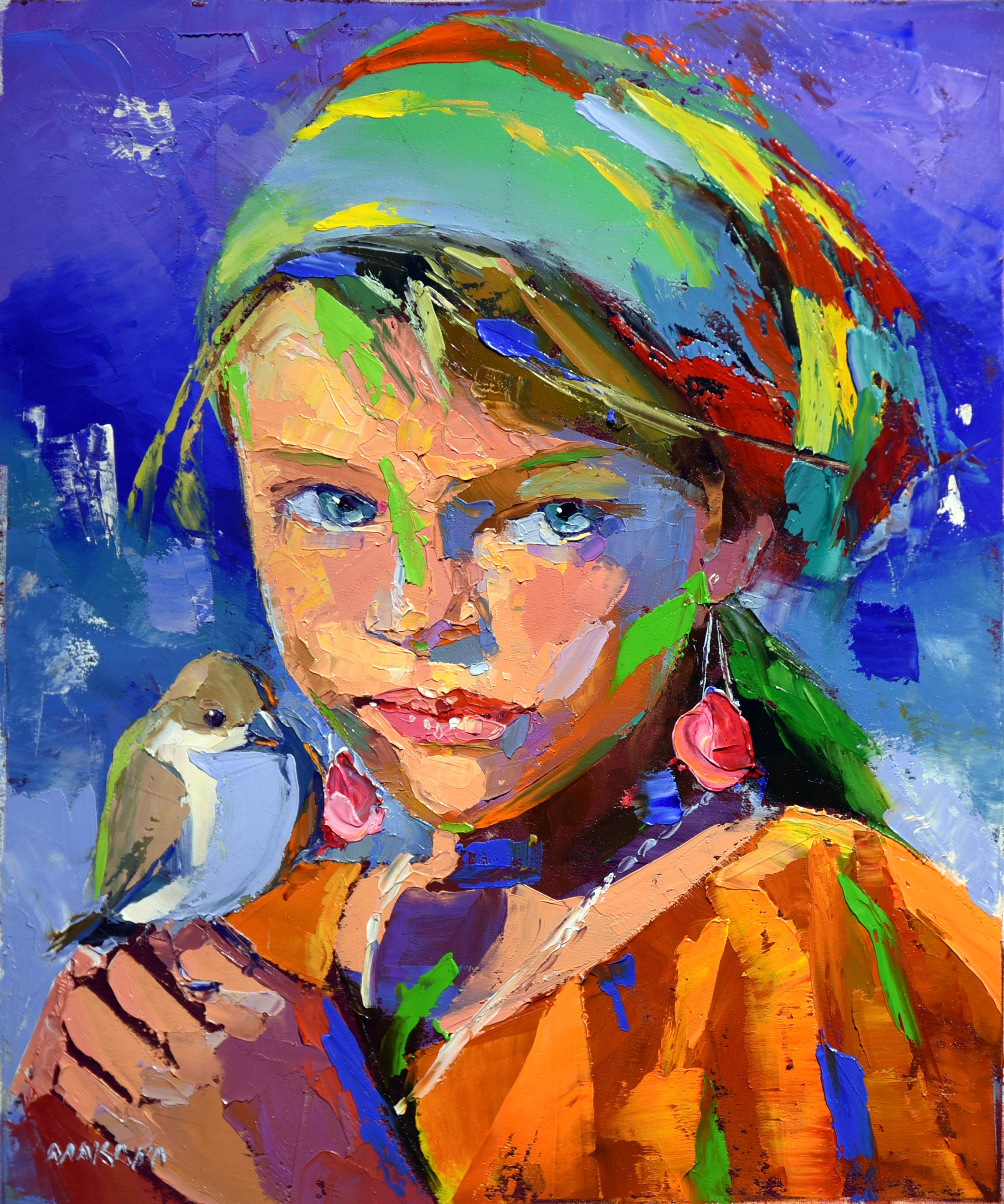 Whisper of Wings 30x25cm Oil On Canvas