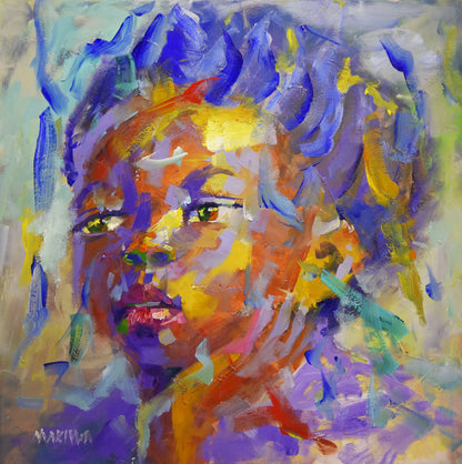 Wondering 55x55cm Oil on Canvas