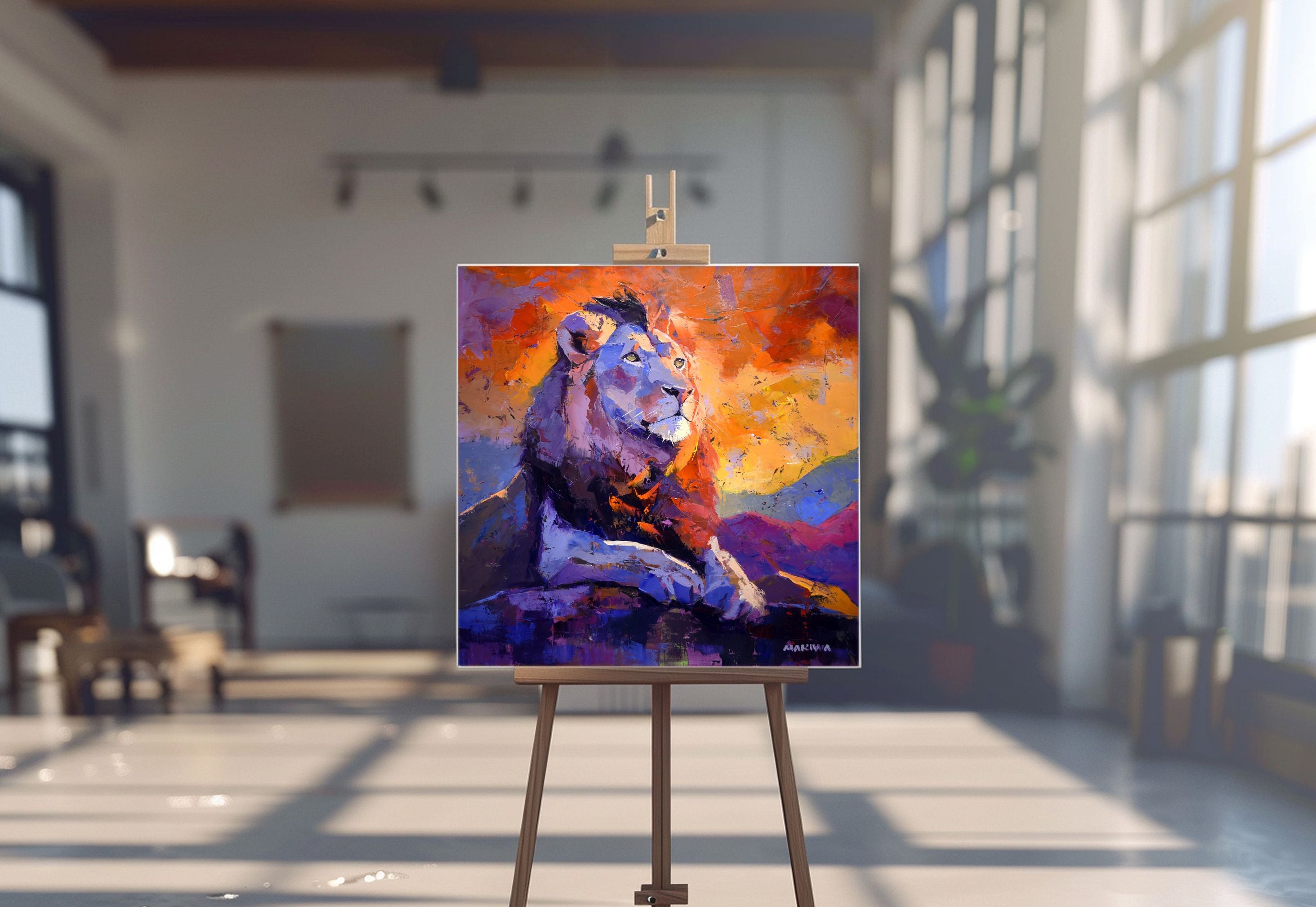 The Eternal King 80x80cm Oil On Canvas