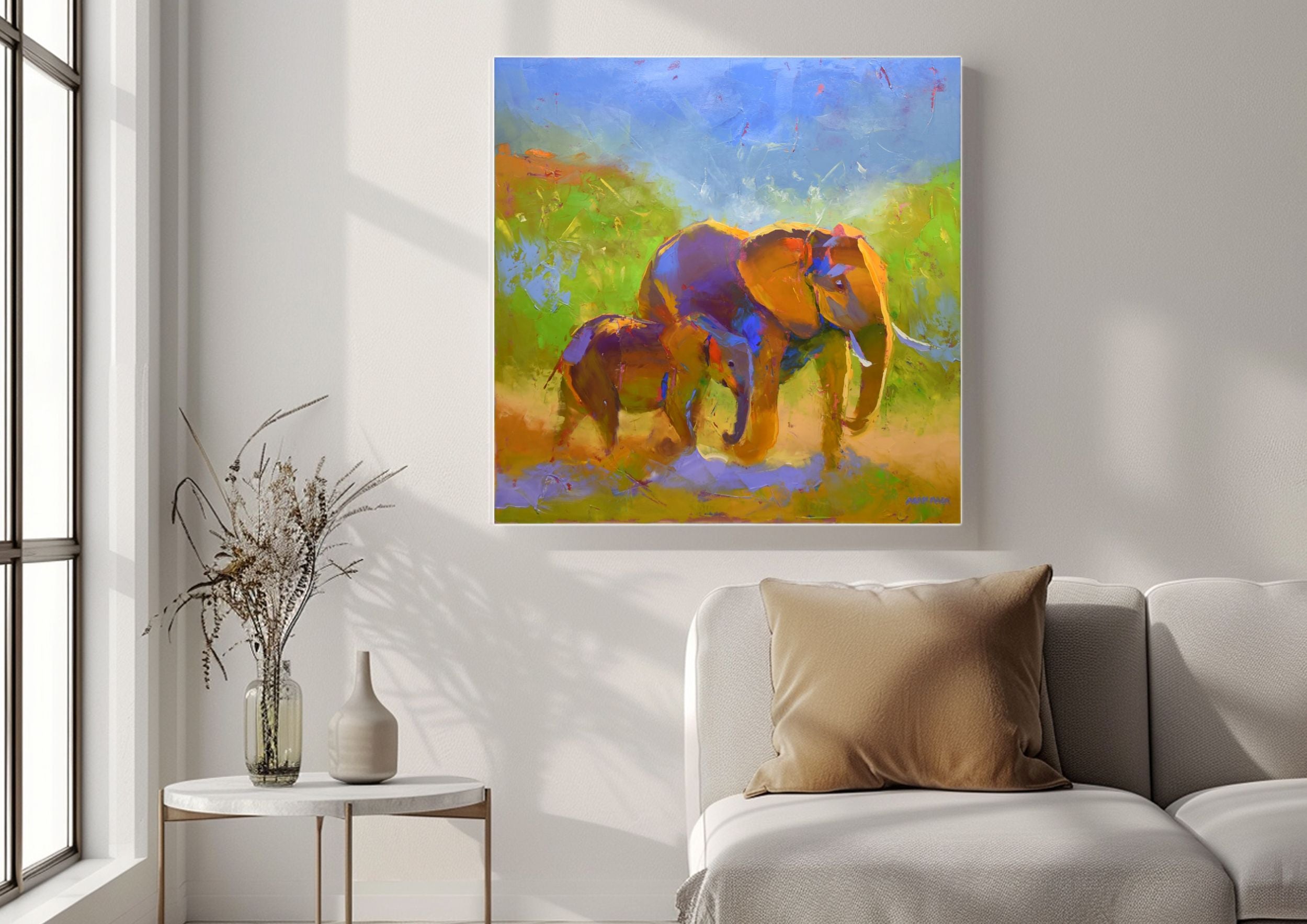 The Long Walk Home 80x80cm Oil On Canvas