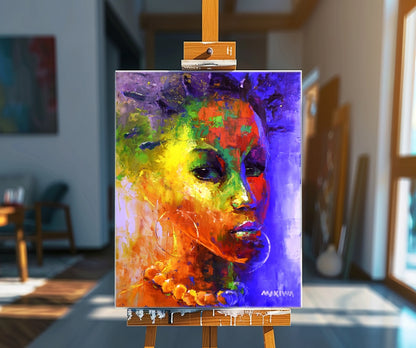 African Girl 71x56cm Oil on Canvas