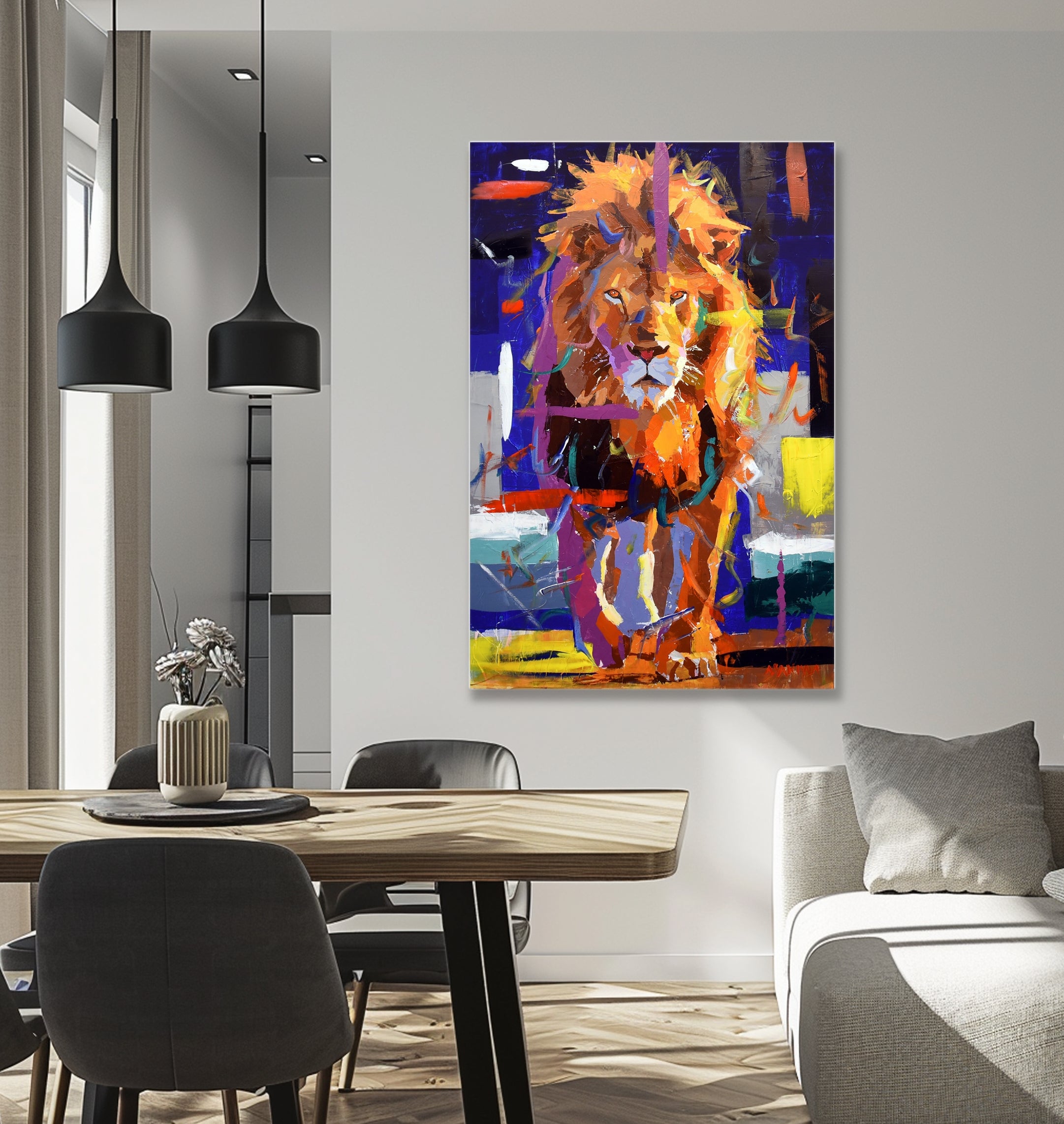 The Jungle King 120x80cm Acrylic on Canvas