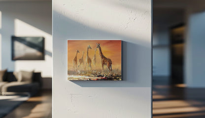 Giraffes 30x40cm Oil on Canvas