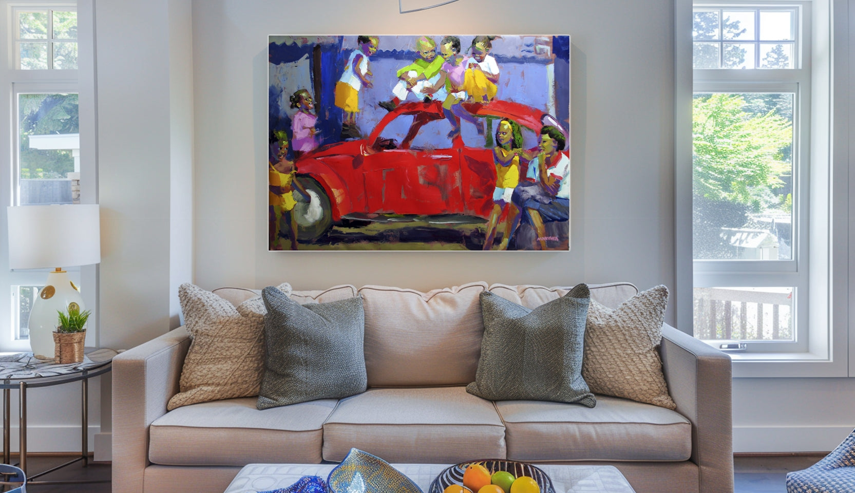 Auntie Miriam's Volkswagen 100x140cm Oil on Canvas