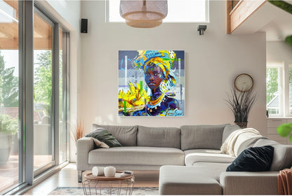 Banana Queen 120x120cm  Acrylic on Canvas