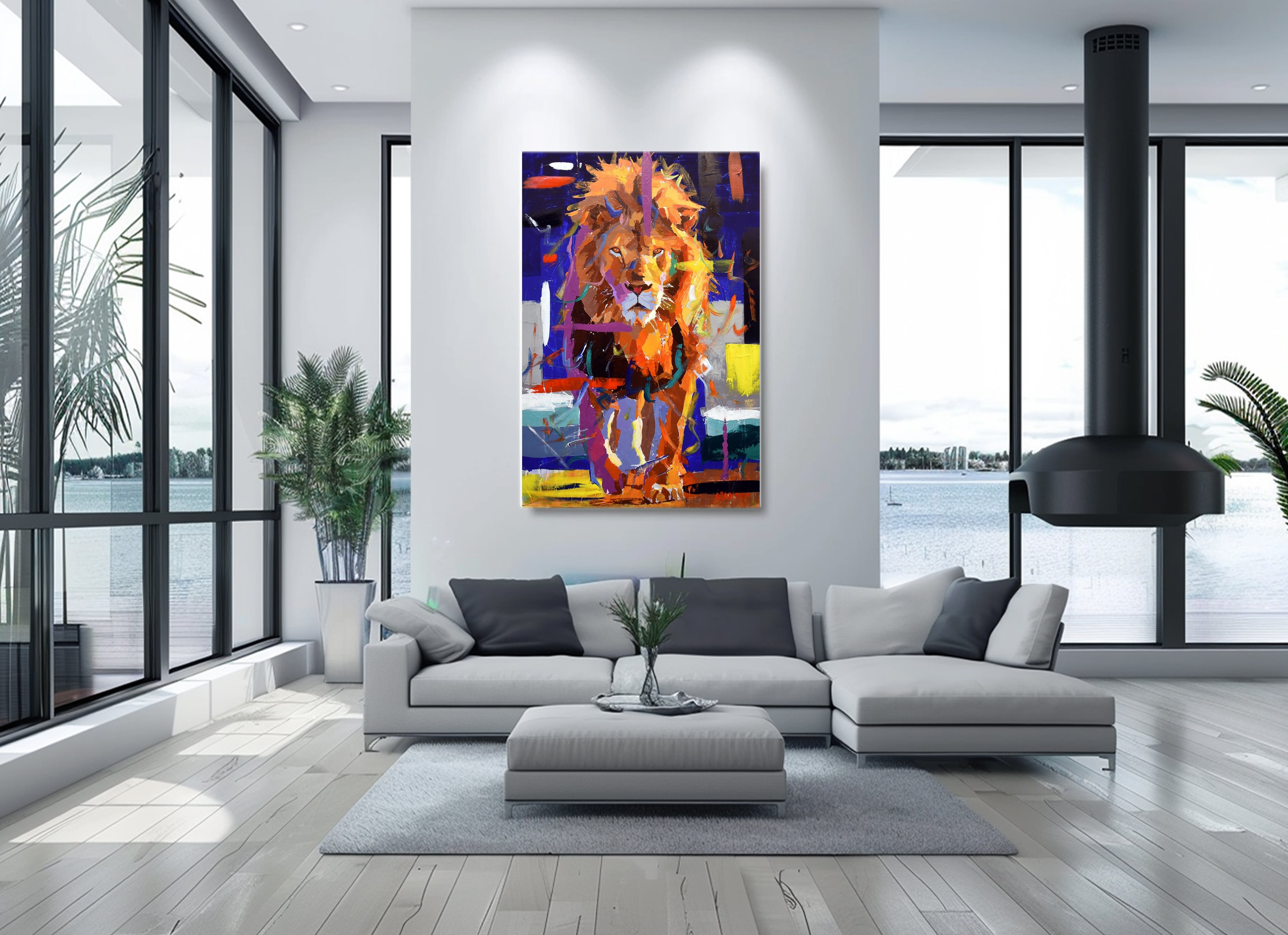 The Jungle King 120x80cm Acrylic on Canvas