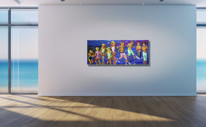 A fish for the Girls 80x200cm  Oil on Canvas