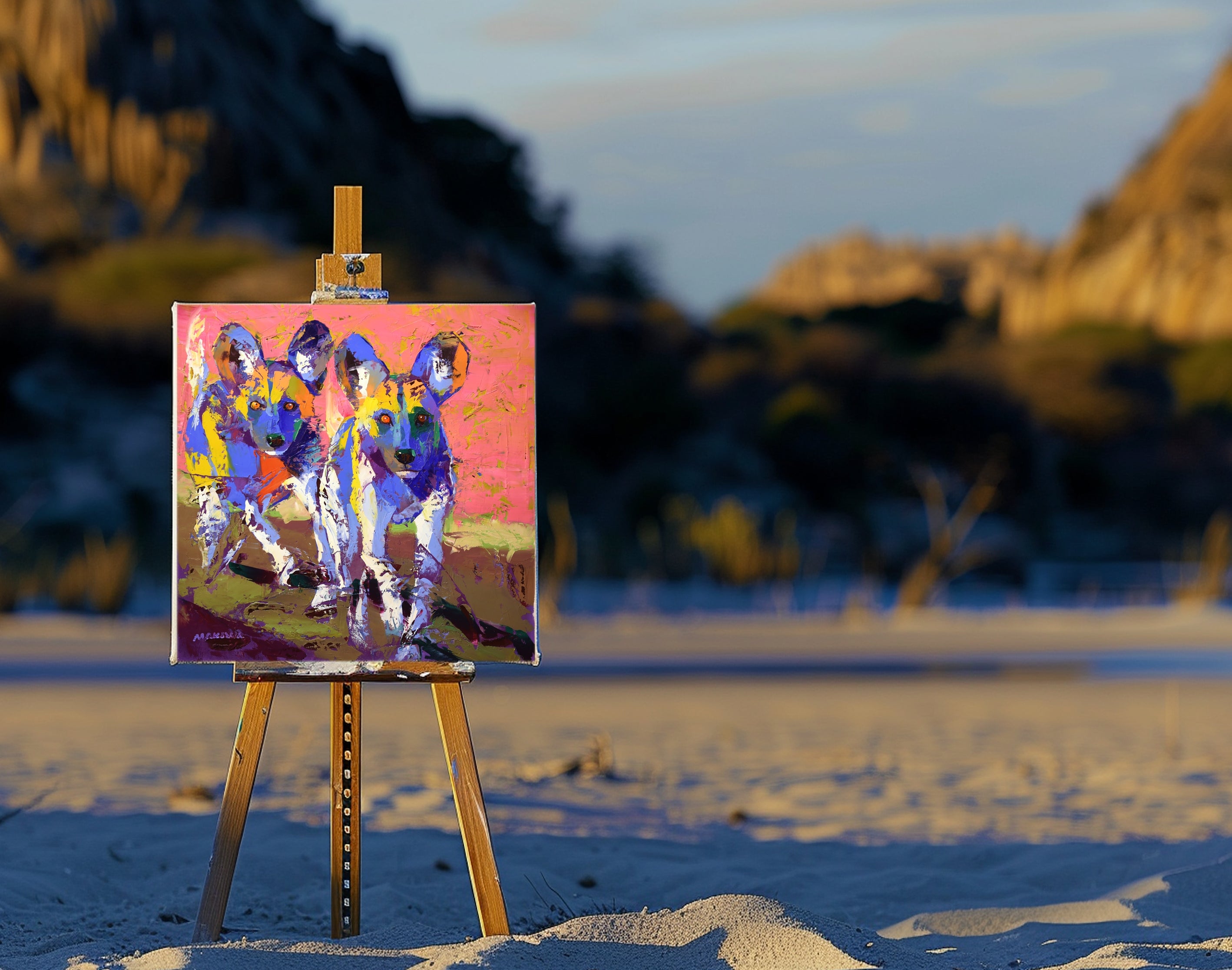 Wild Harmony 55x55cm Oil On Canvas