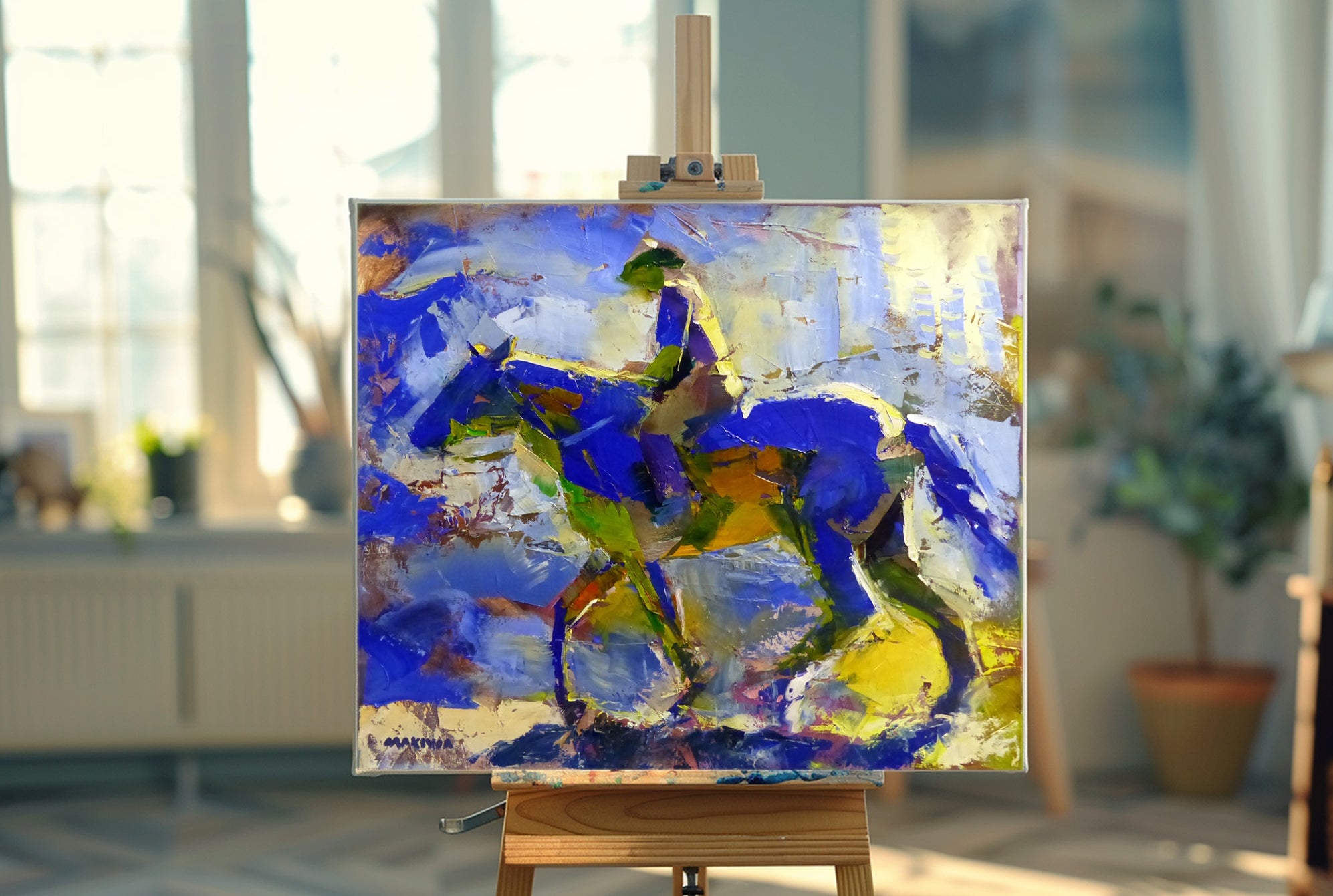 The Rider 68x80cm Oil on Canvas