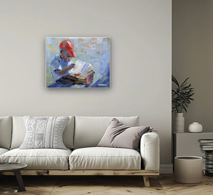 The Reading Boy 56x71cm  Oil on Canvas