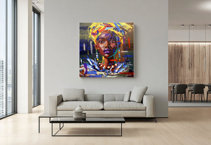 Woman By The Sea  120x120cm Acrylic on Canvas