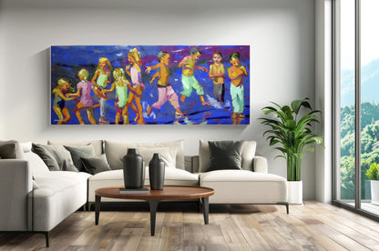 A fish for the Girls 80x200cm  Oil on Canvas