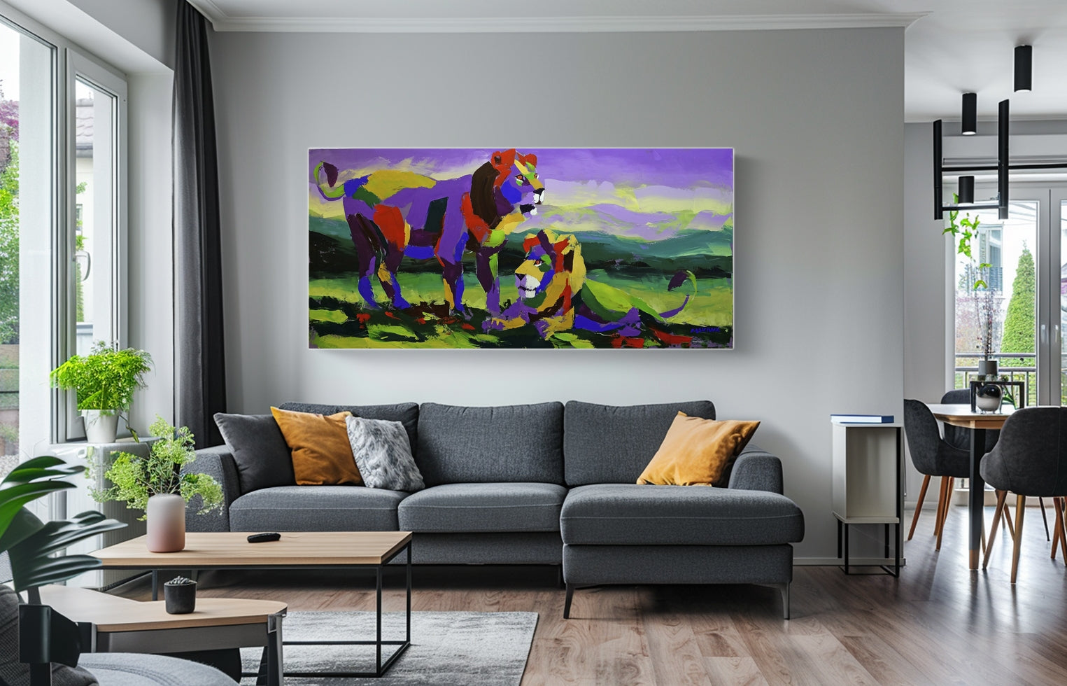 Kings of the Lowveld 80x180cm Acrylic on Canvas