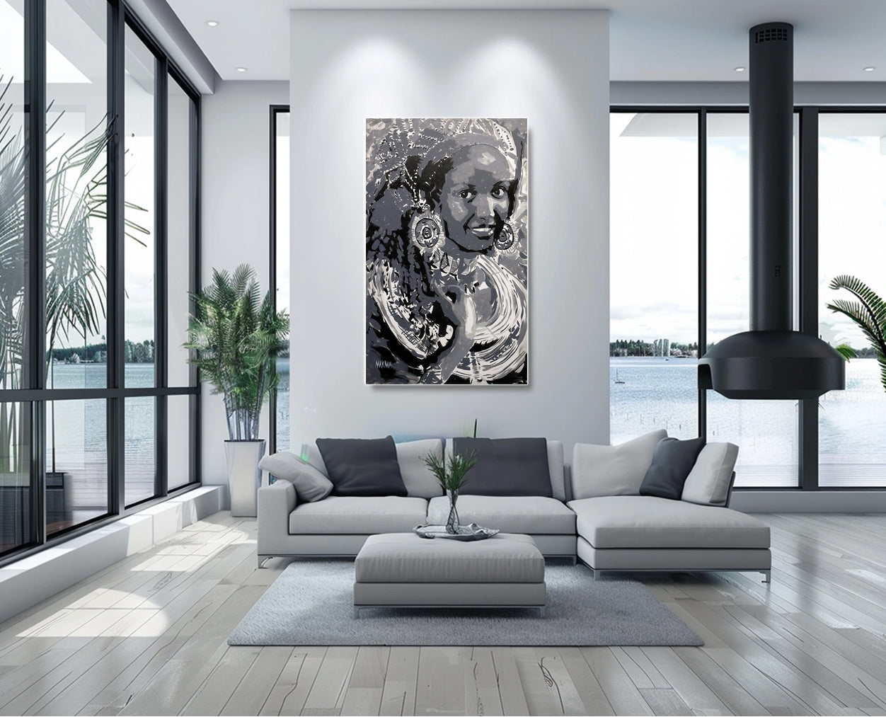 African Queen 140x85cm Acrylic on Canvas