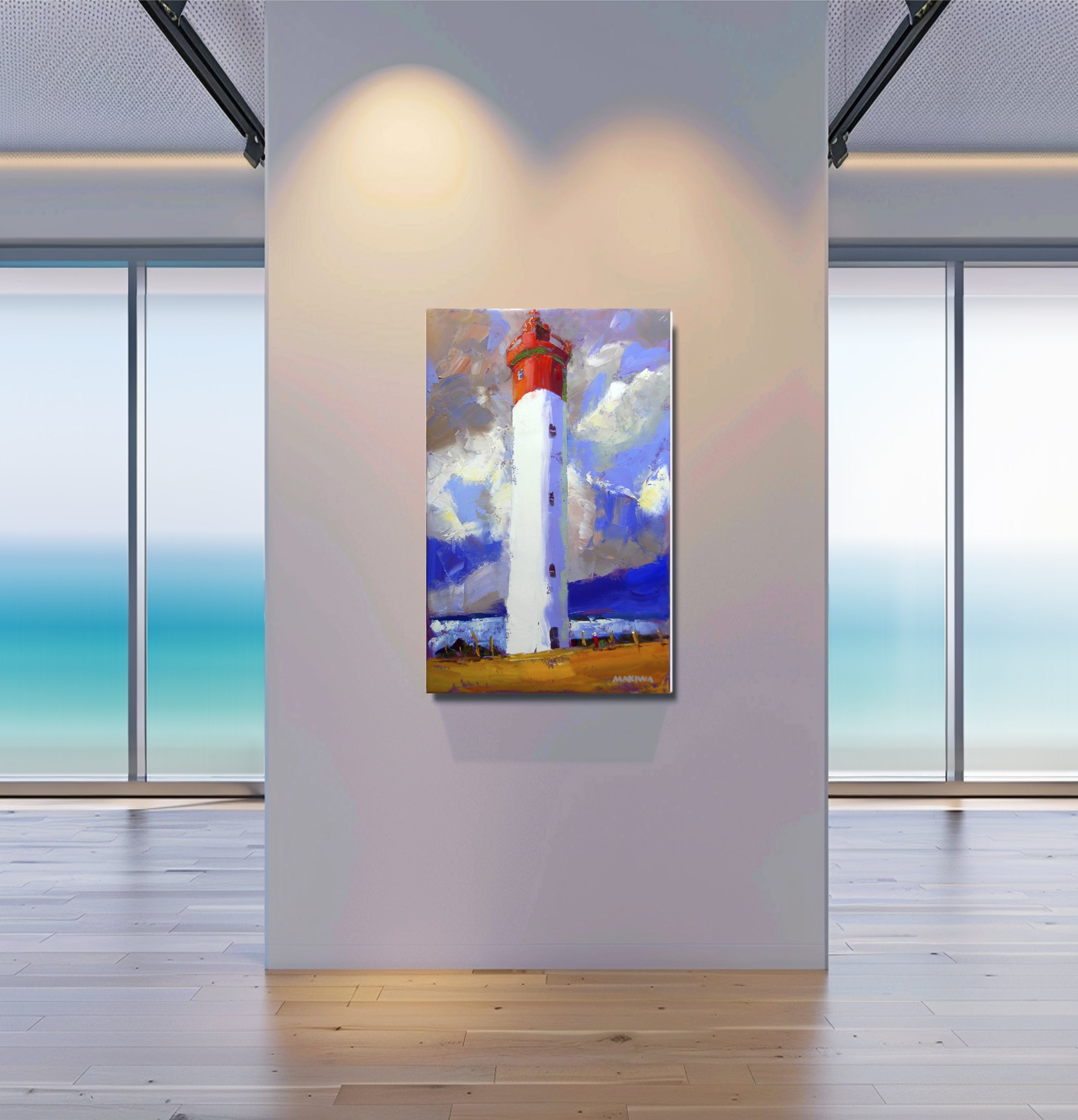 The Lighthouse at Noon 56x91cm